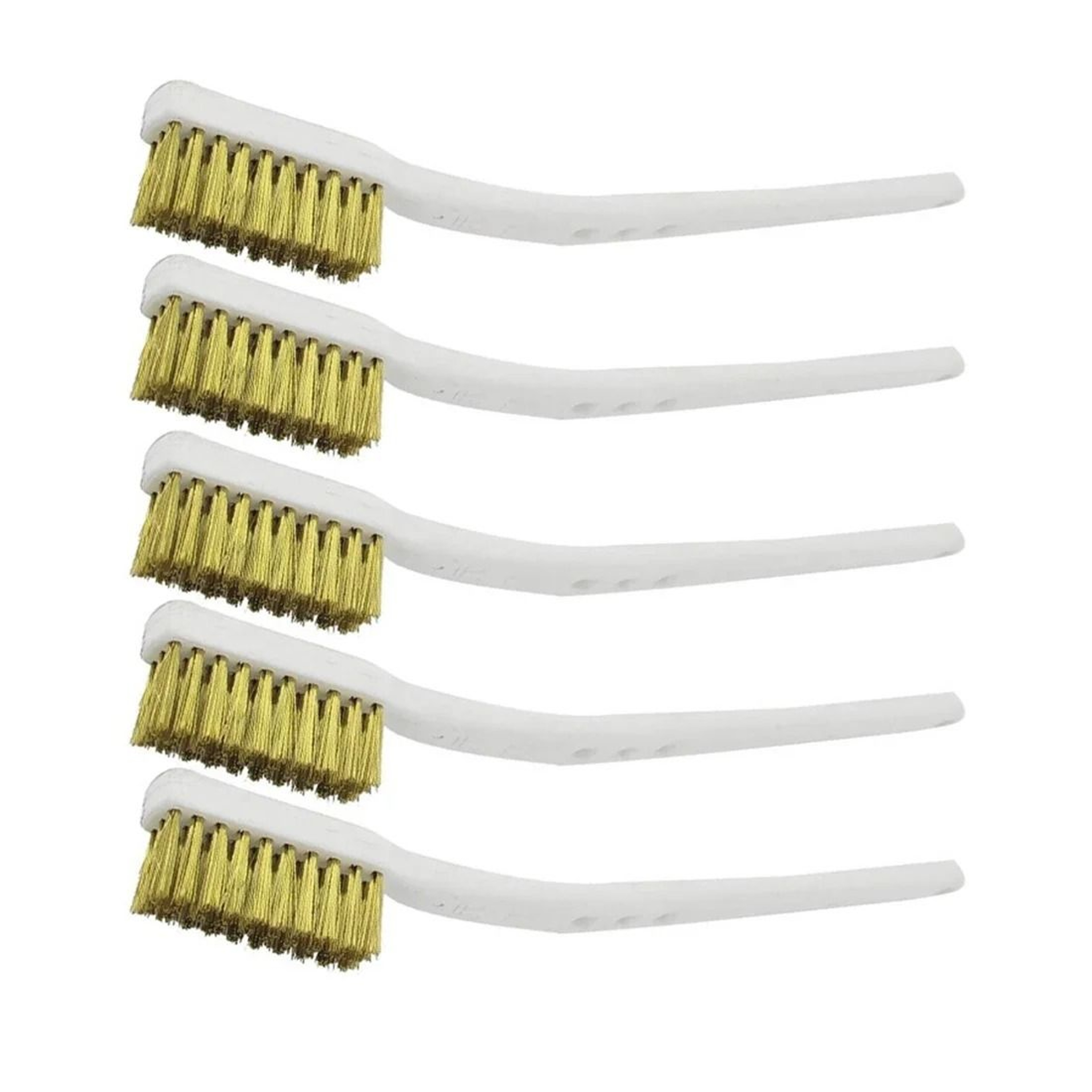 5 Piece 175mm Brass Wire Brush Rust Remover Set 3