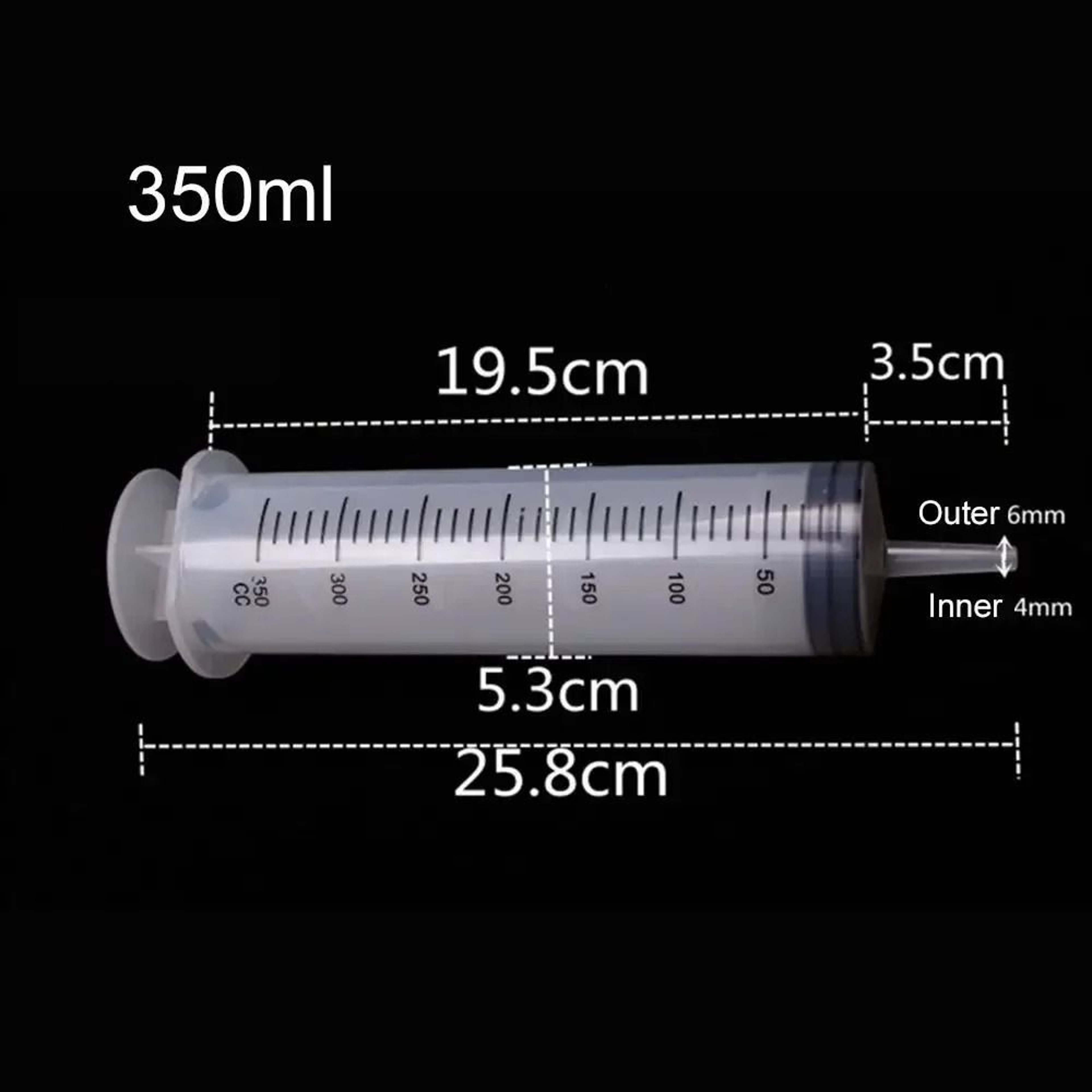 PrecisionFlow Large Capacity Measuring Syringe With Tube 7