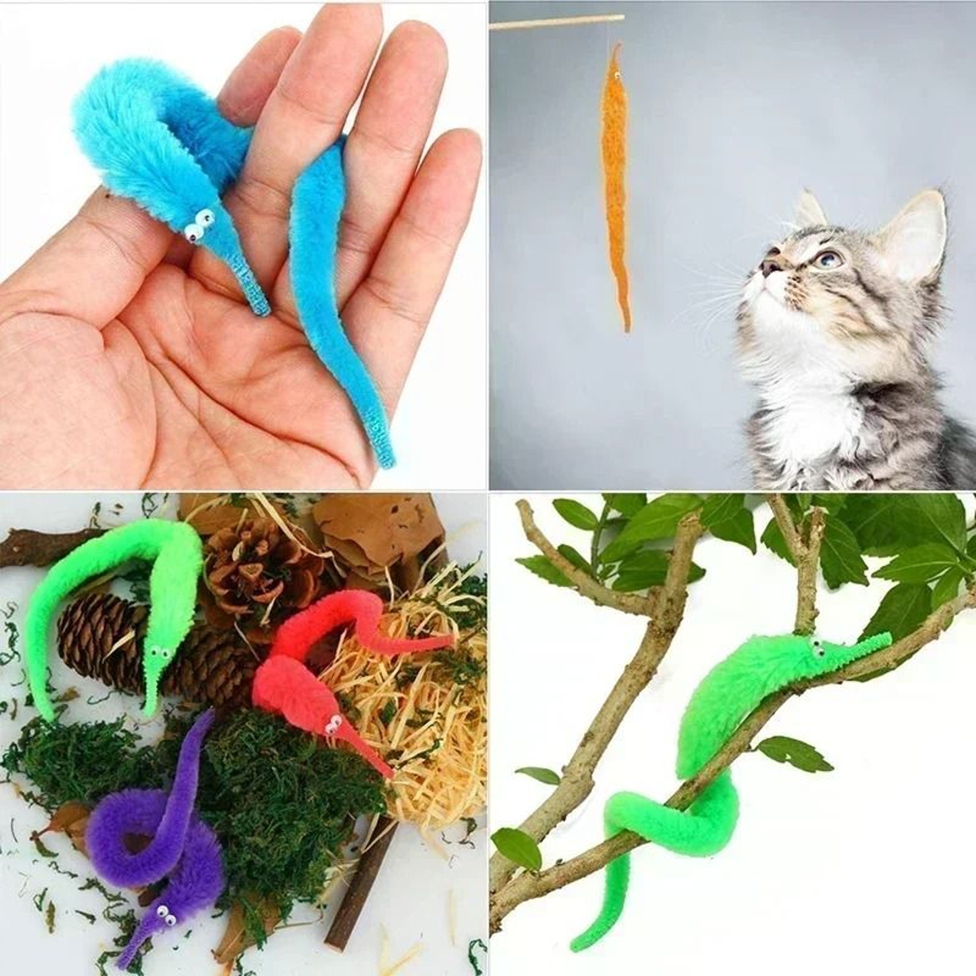 WiggleWorm Furry Magic String Toys 5