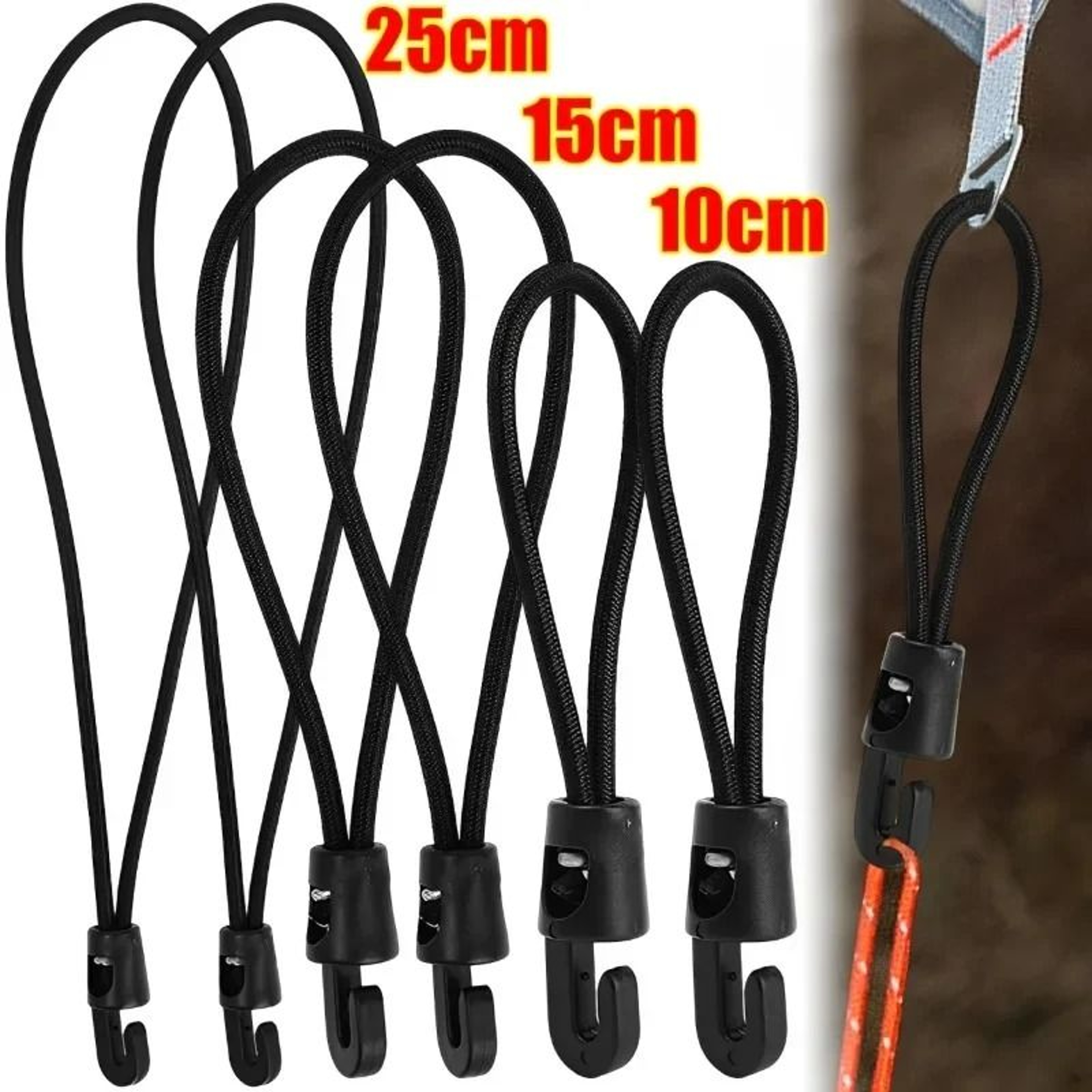 Secure Stretch Bungee Cords With Hooks 14