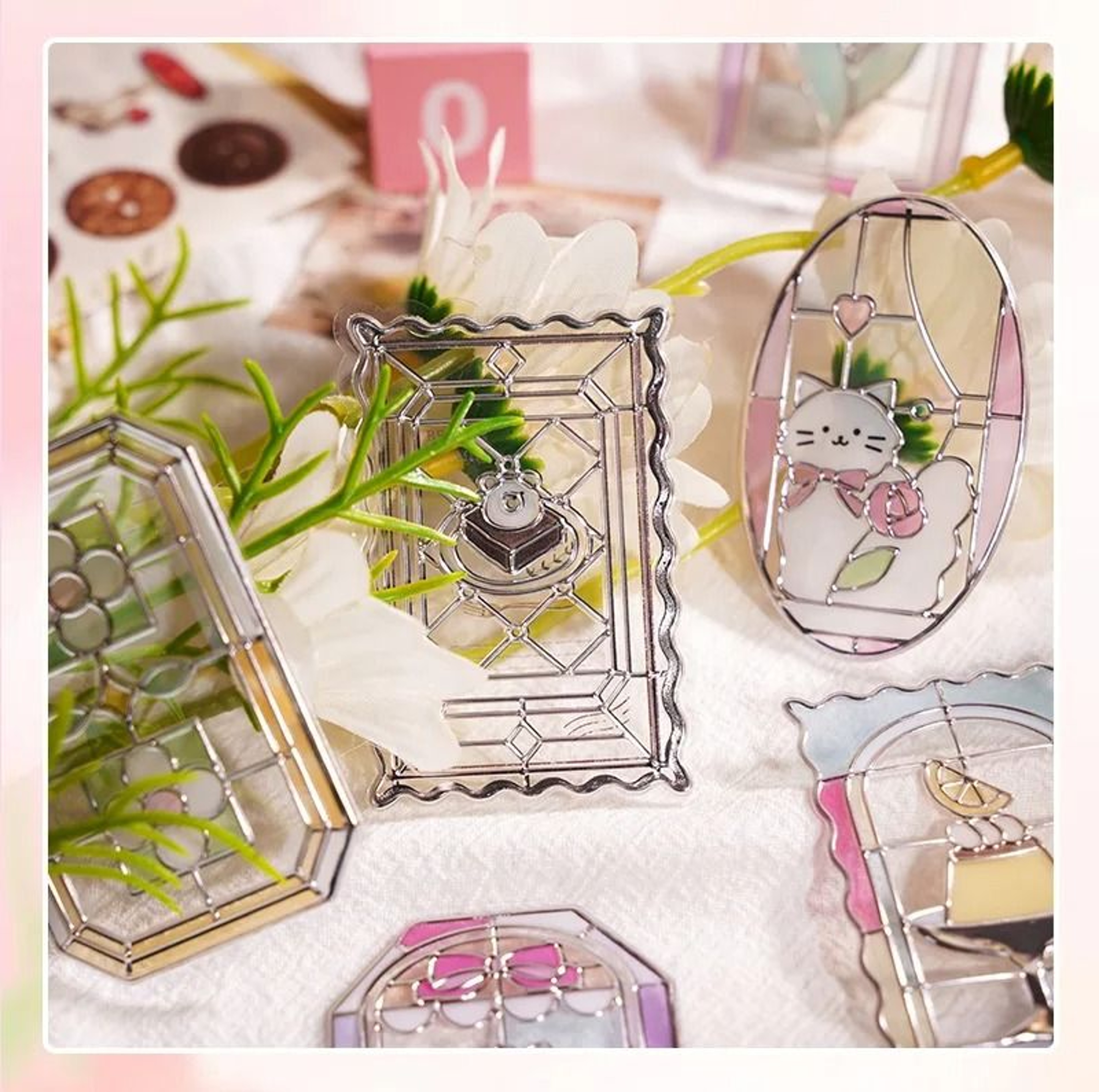 Kawaii Stained Glass 3D Scrapbook Stickers 4