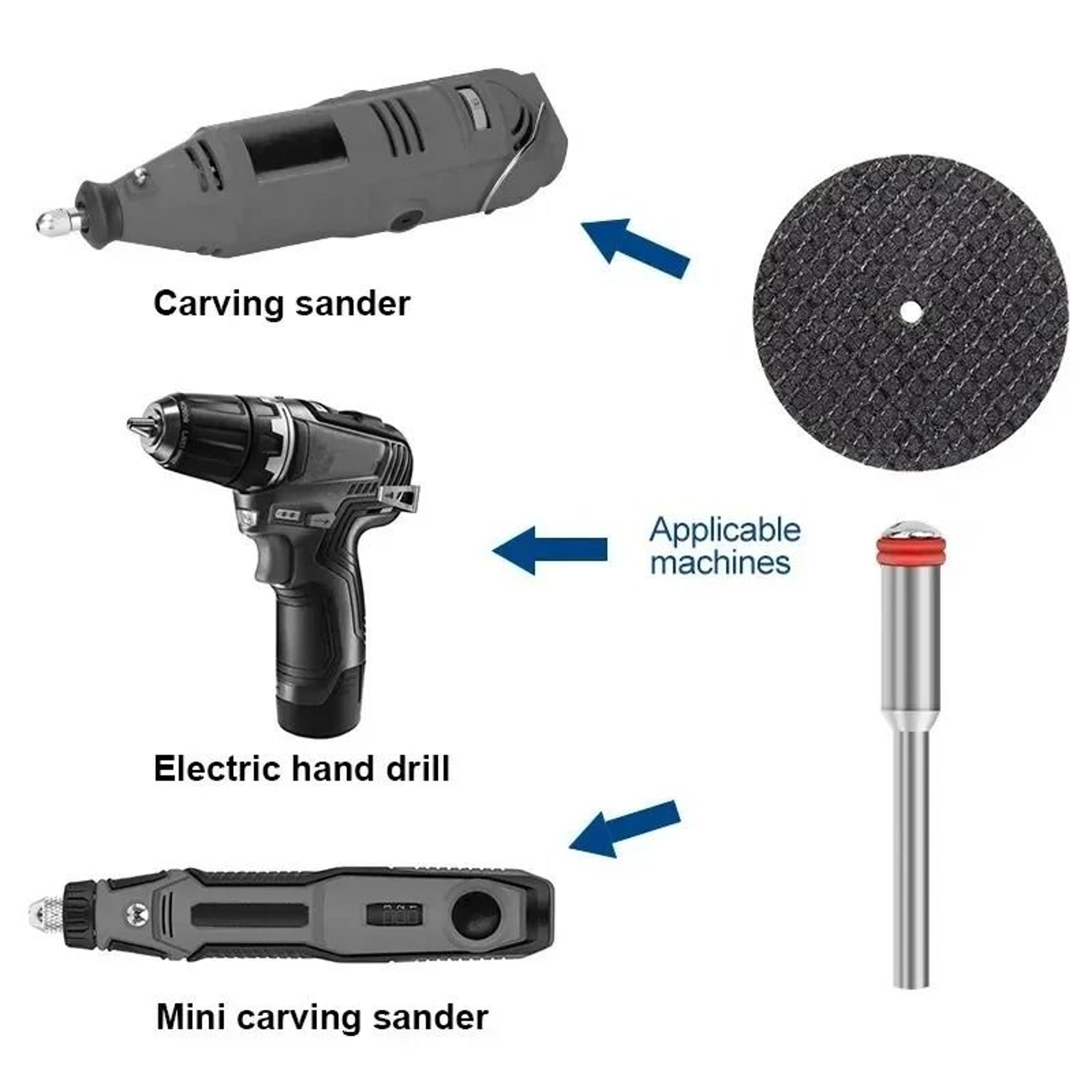 Precision Cut 32mm Abrasive Cutting Disc Set With Mandrels 3