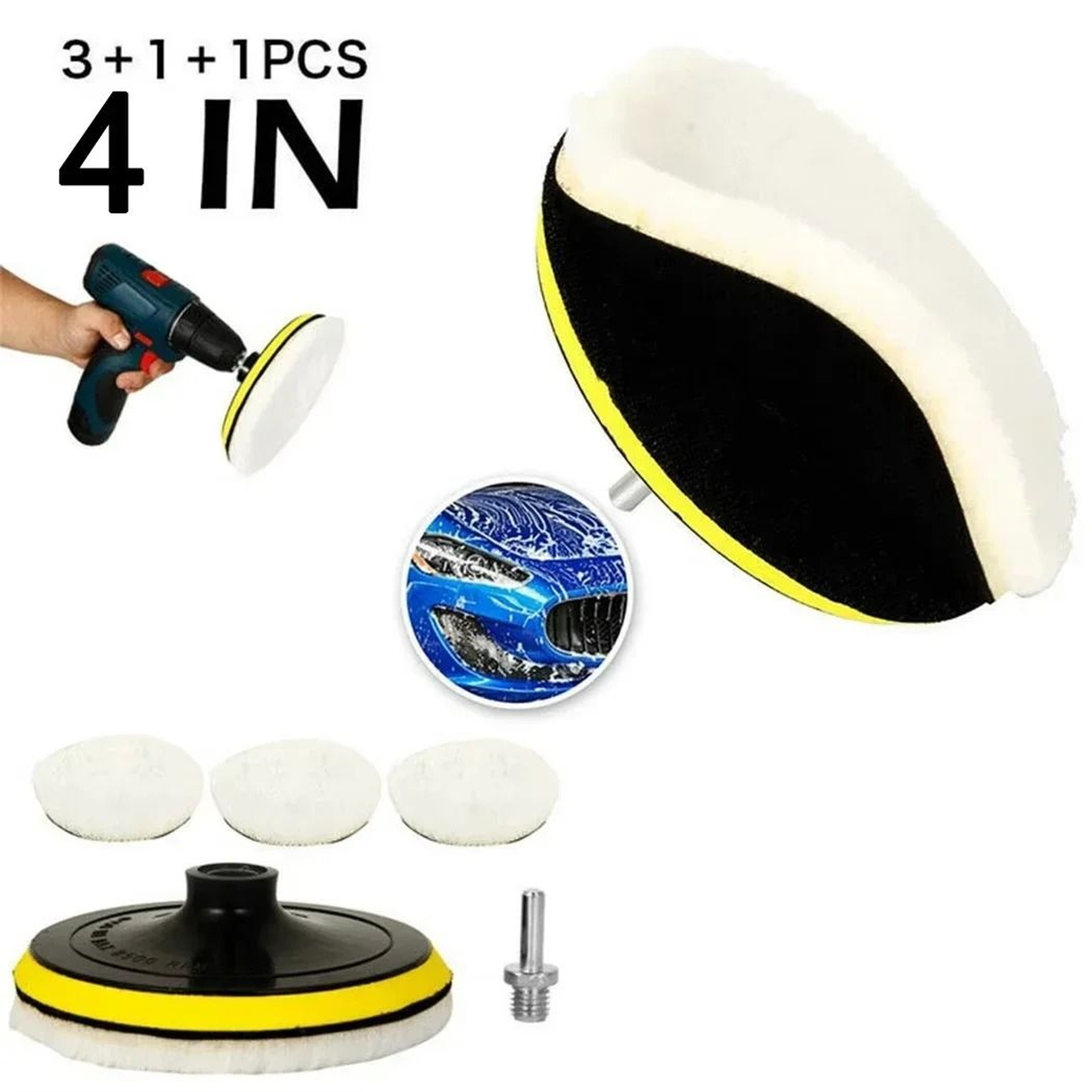 SmoothFinish 4 Inch Wool Polishing Pad Set 0