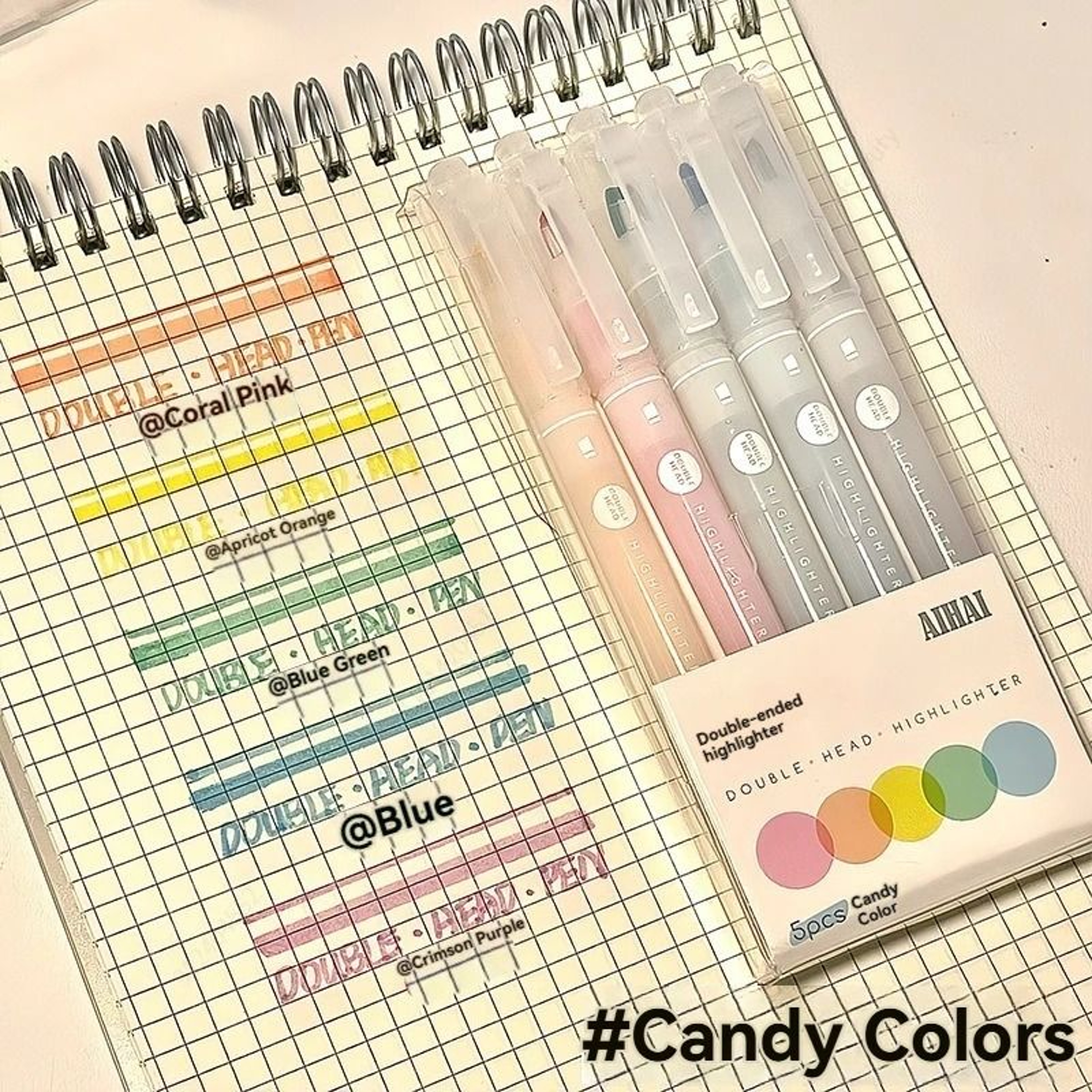 ClearView Dual Tip Pastel Highlighter Pen Set 3