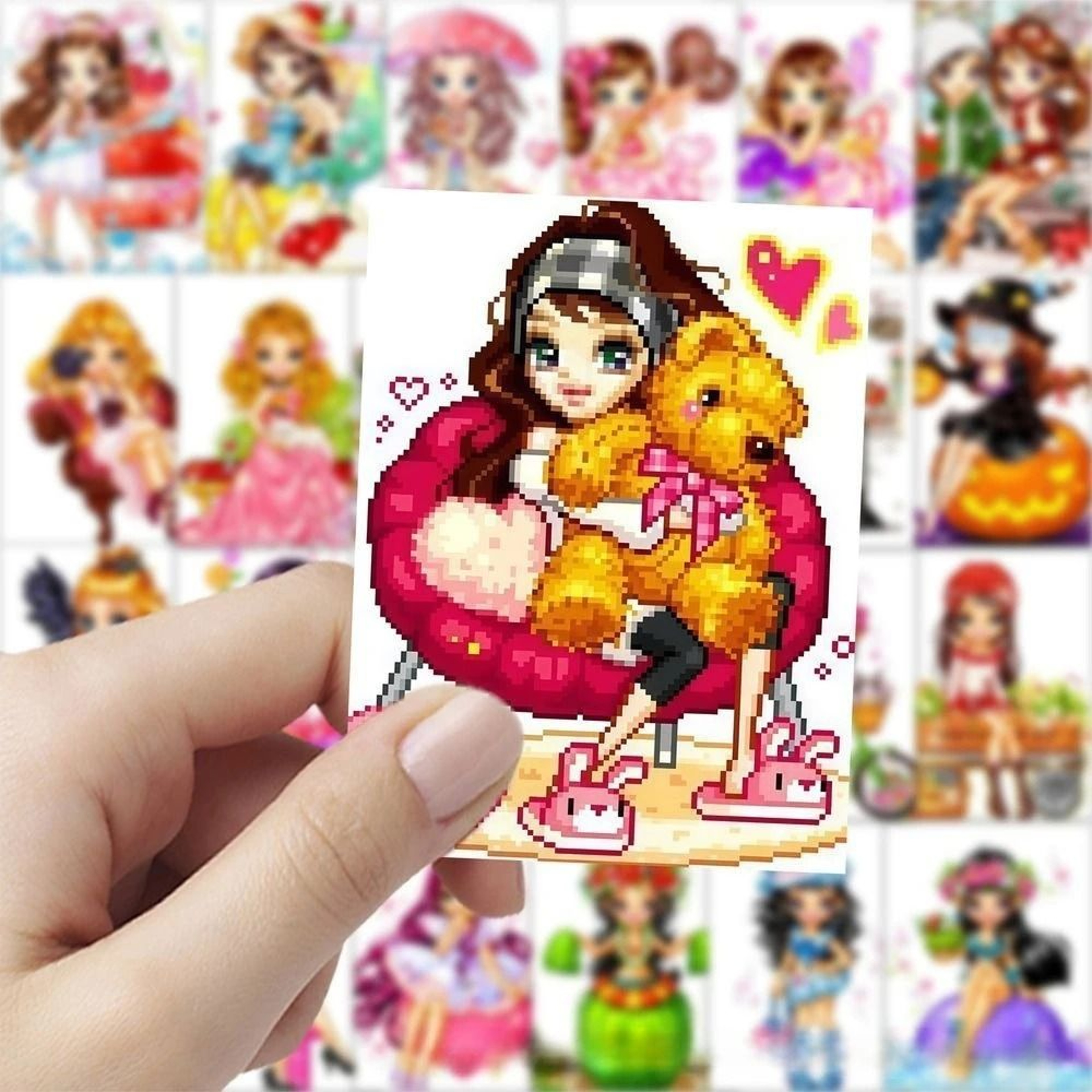 PixelPop Kawaii Y2K Doll Sticker Pack 3