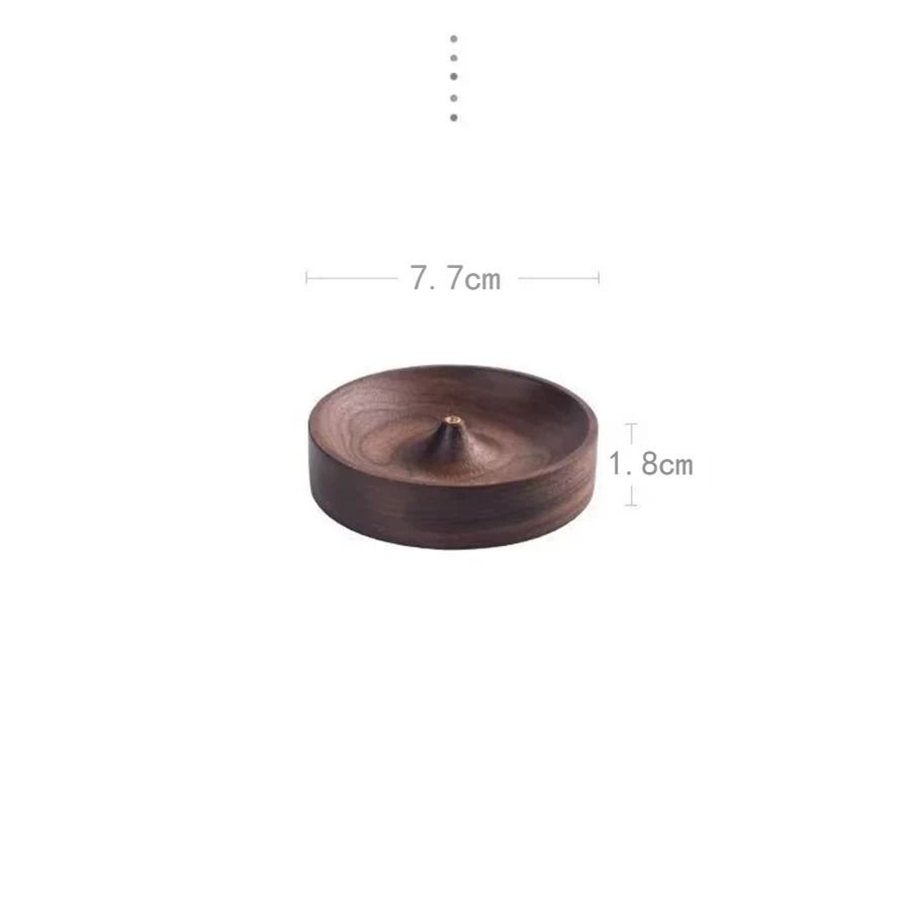 1pc Handmade Black Walnut Incense Holder For Tea Ceremony Decor 3
