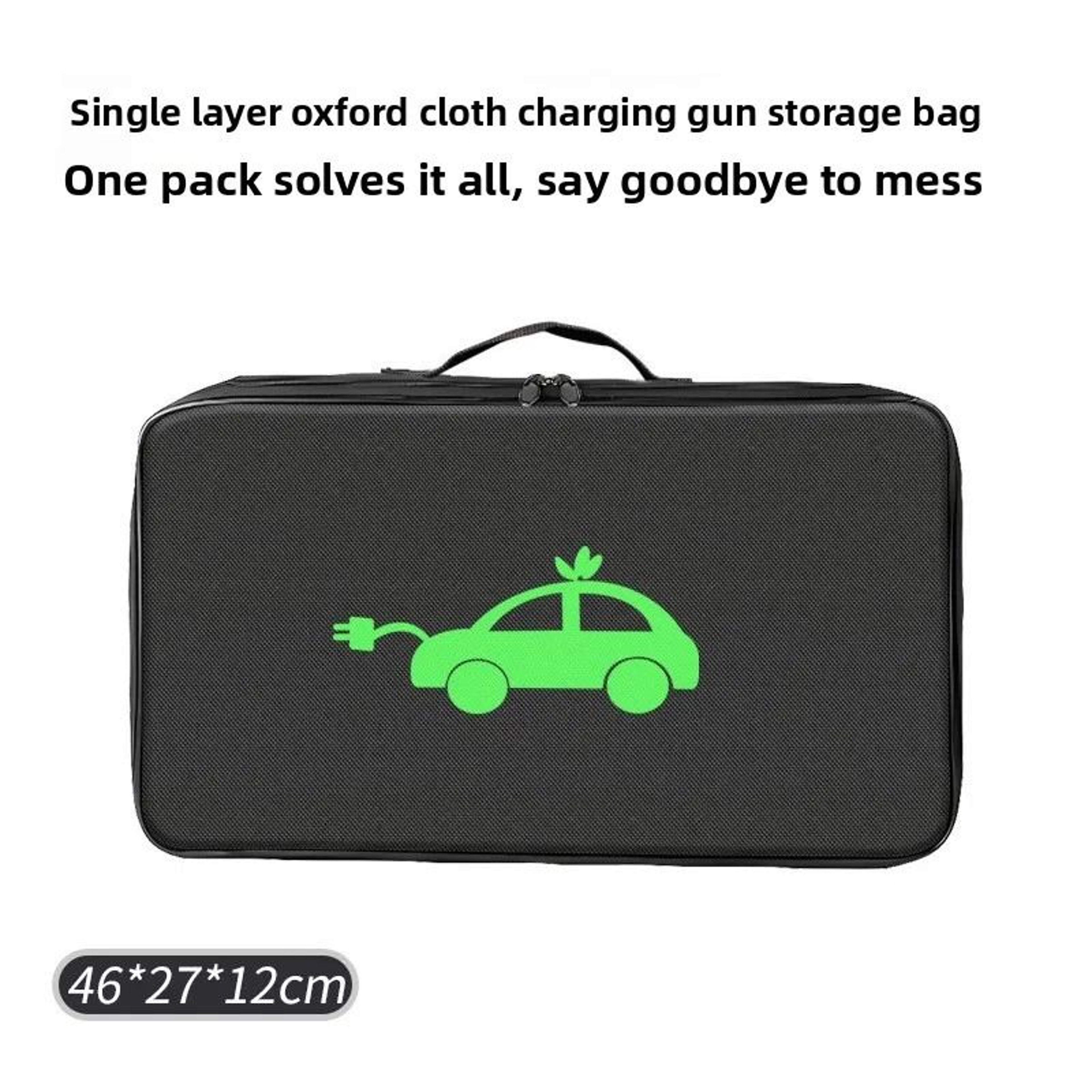 1pc Waterproof EV Charging Cable Storage Carry Bag With Handle 3
