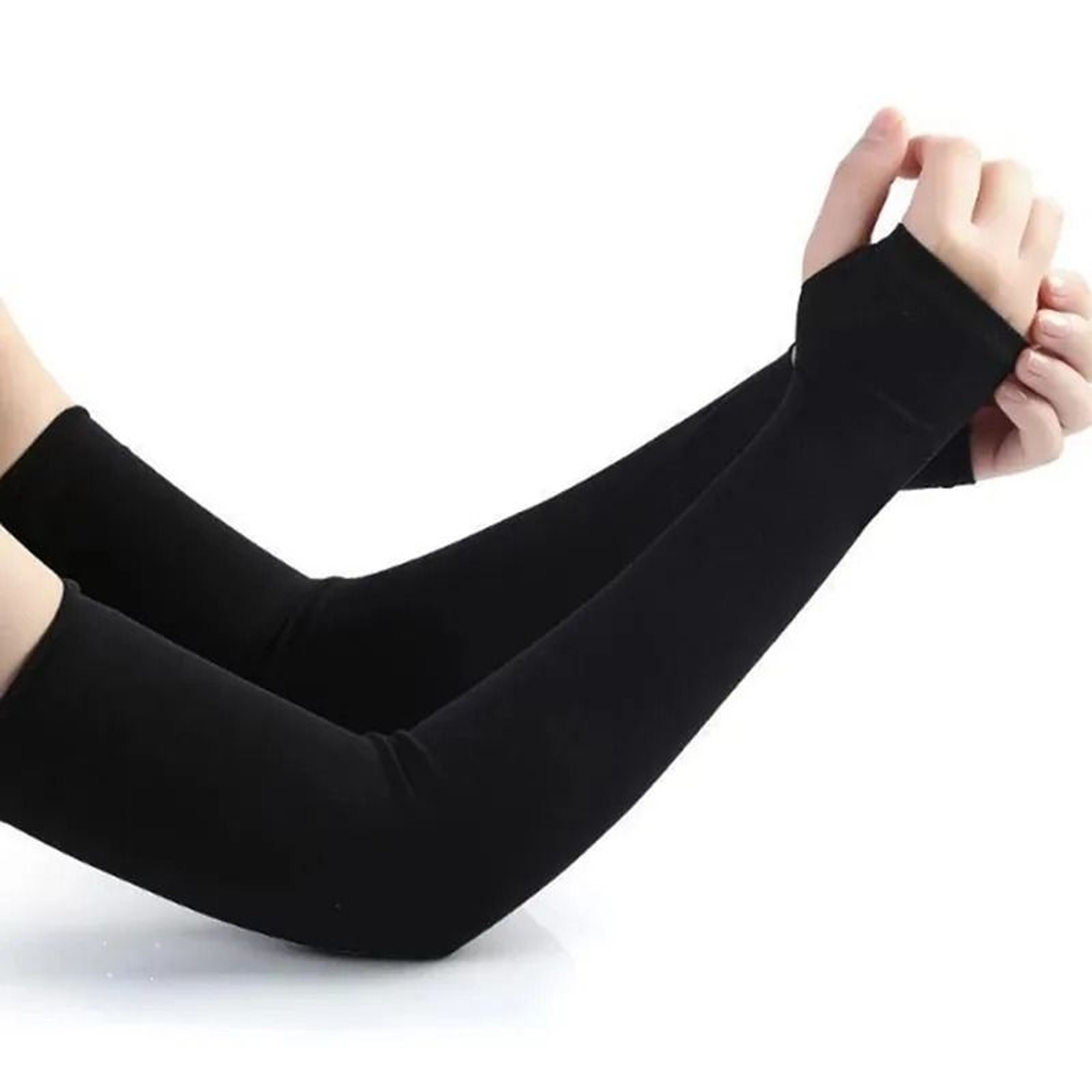 Cooling Ice Silk UV Protection Arm Sleeves With Hand Covers For Outdoor Activities 2
