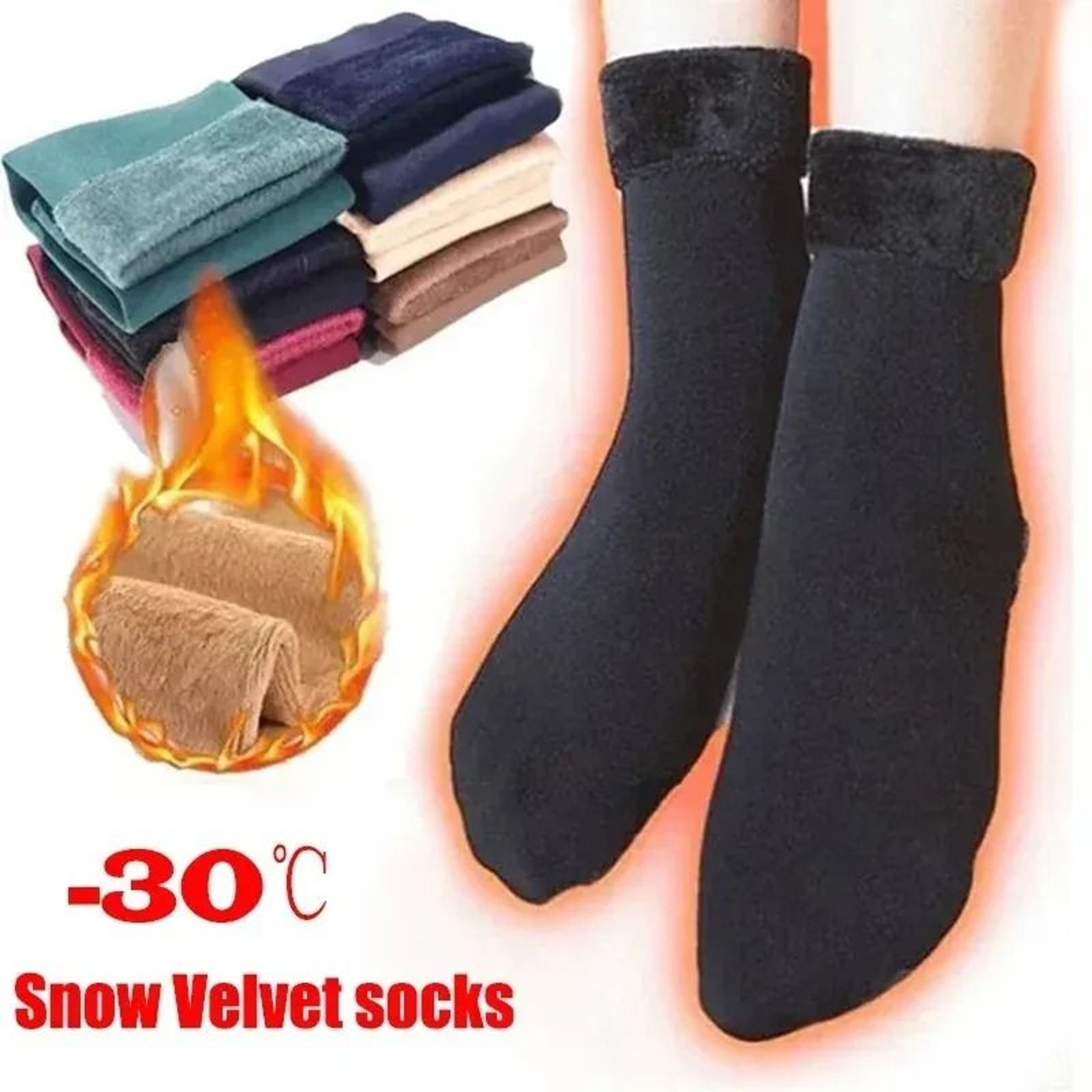 CozyCloud Thermal Wool Blend Winter Socks 25