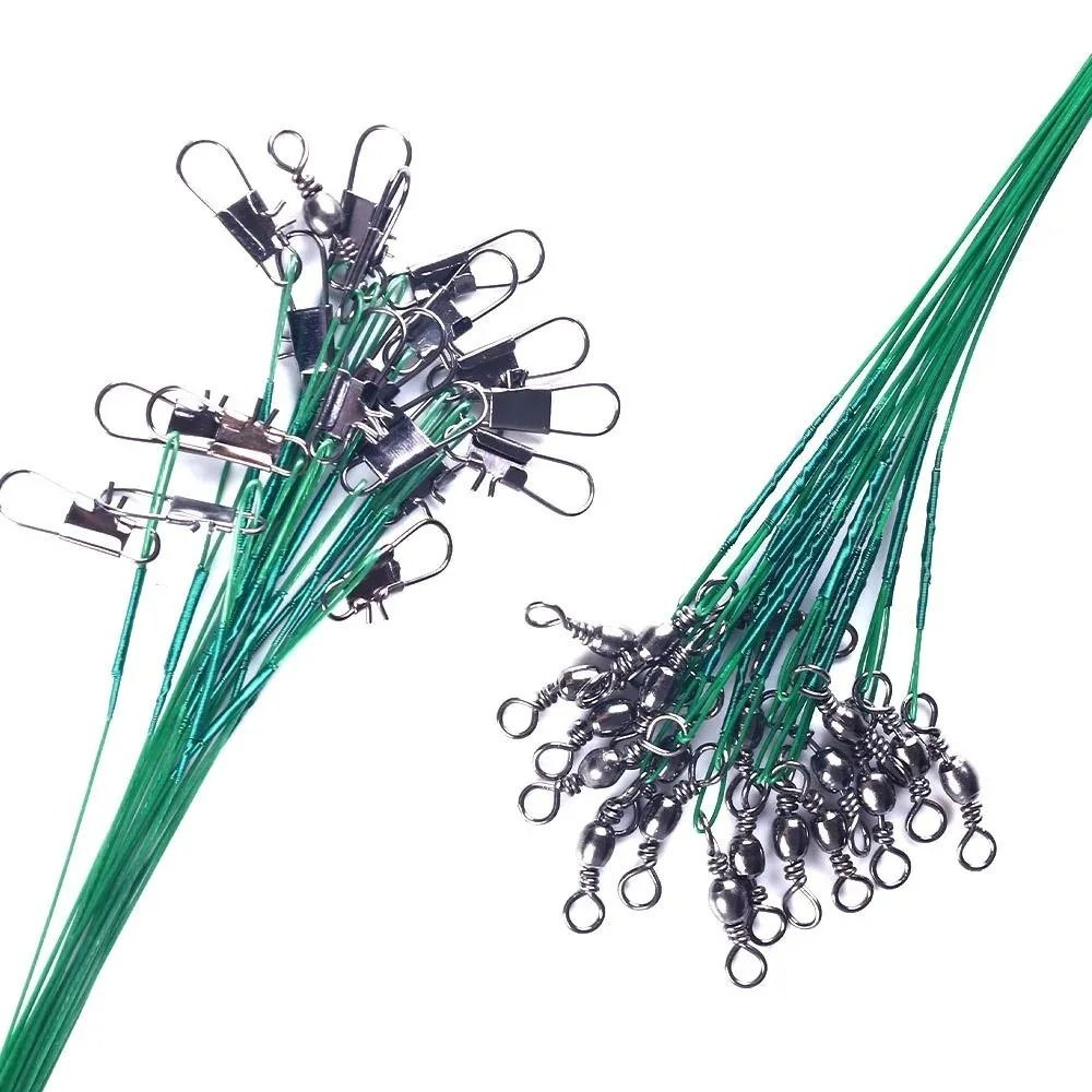 Anti Bite Steel Wire Fishing Leaders With Swivel 16
