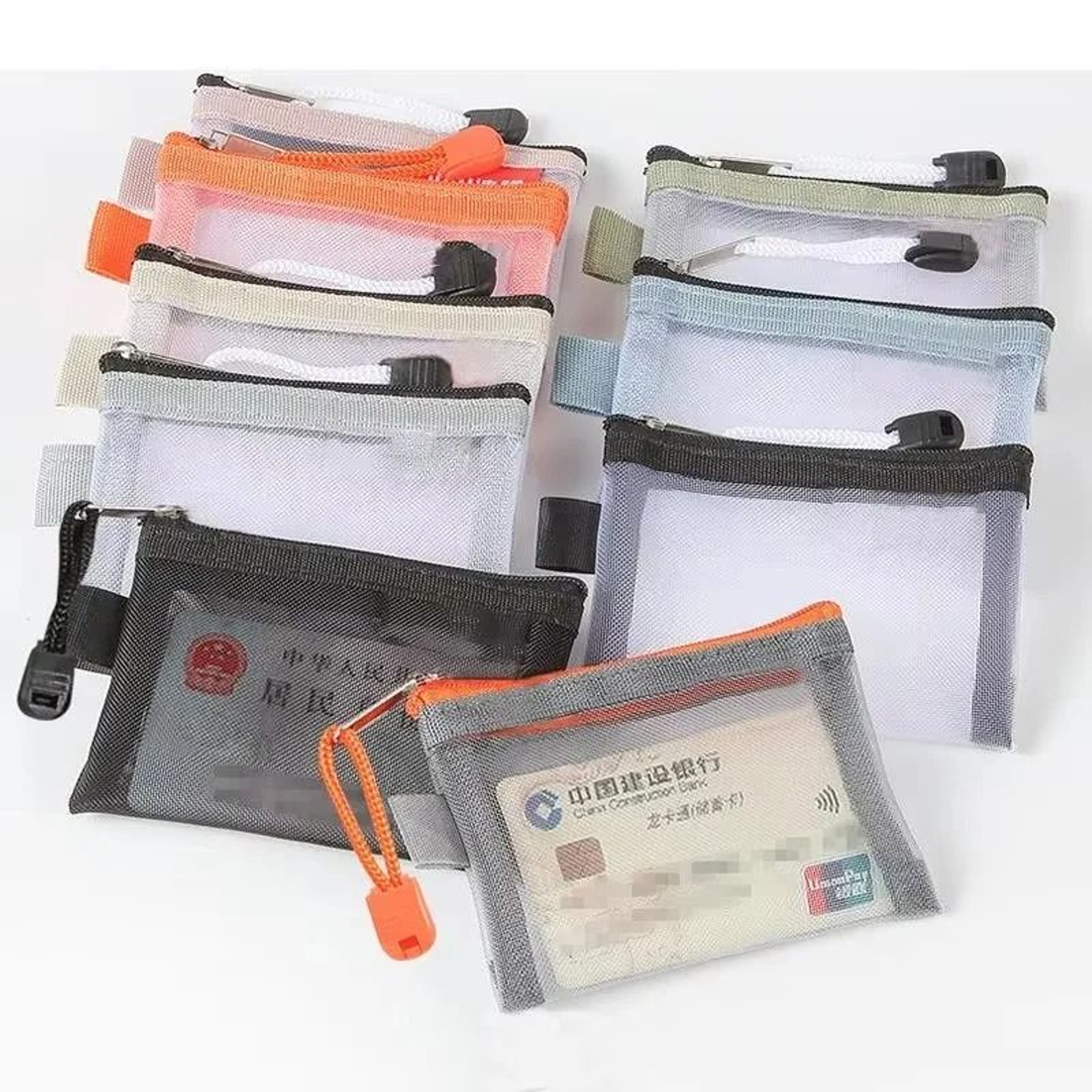 Portable Mesh Coin Purse And Cable Organizer 0