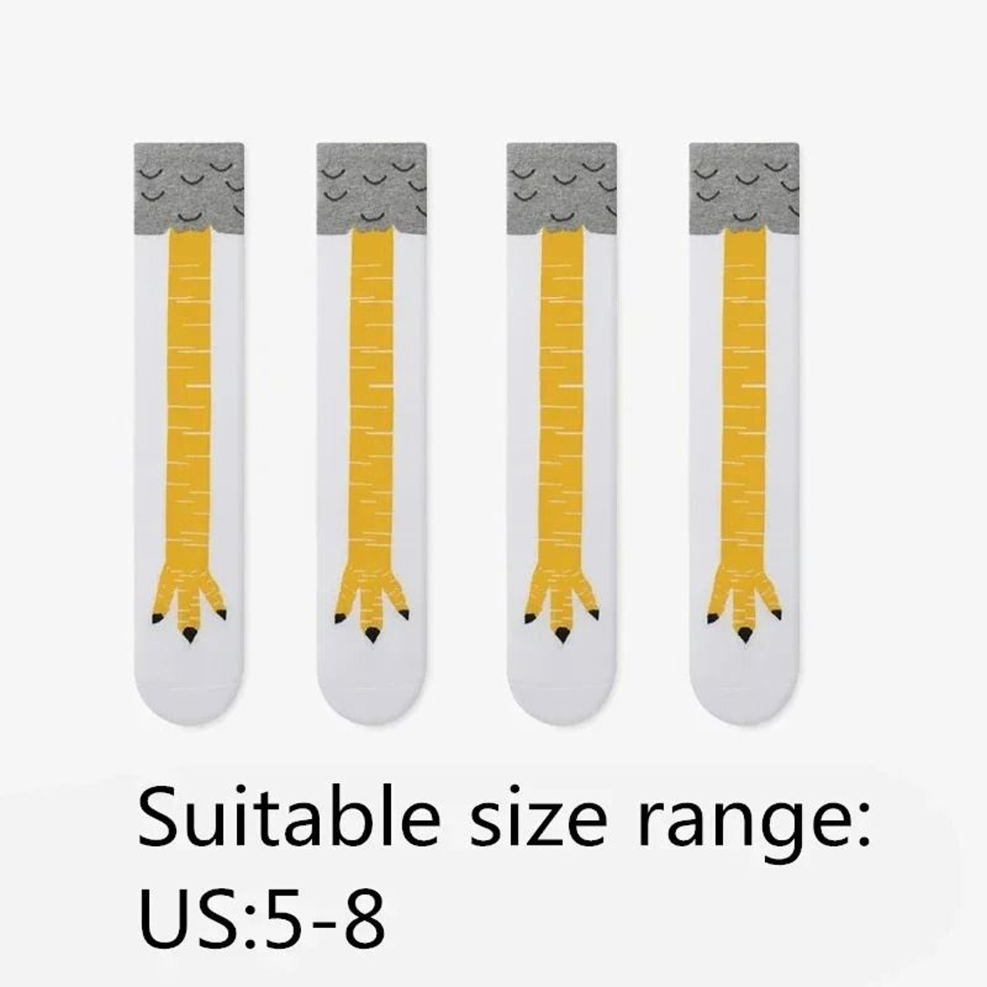 Funny Chicken Paw Knee High Novelty Socks 5