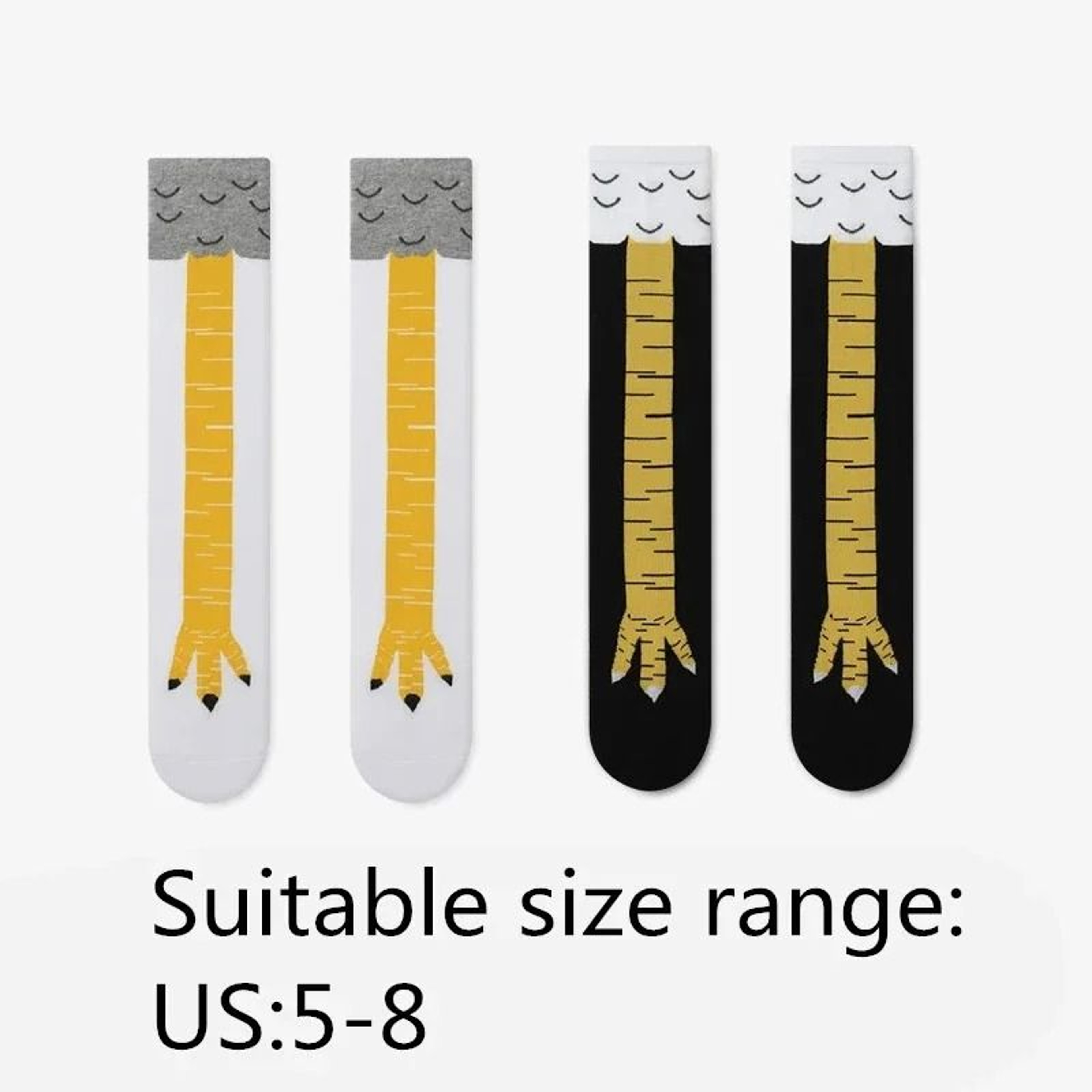 Funny Chicken Paw Knee High Novelty Socks 8