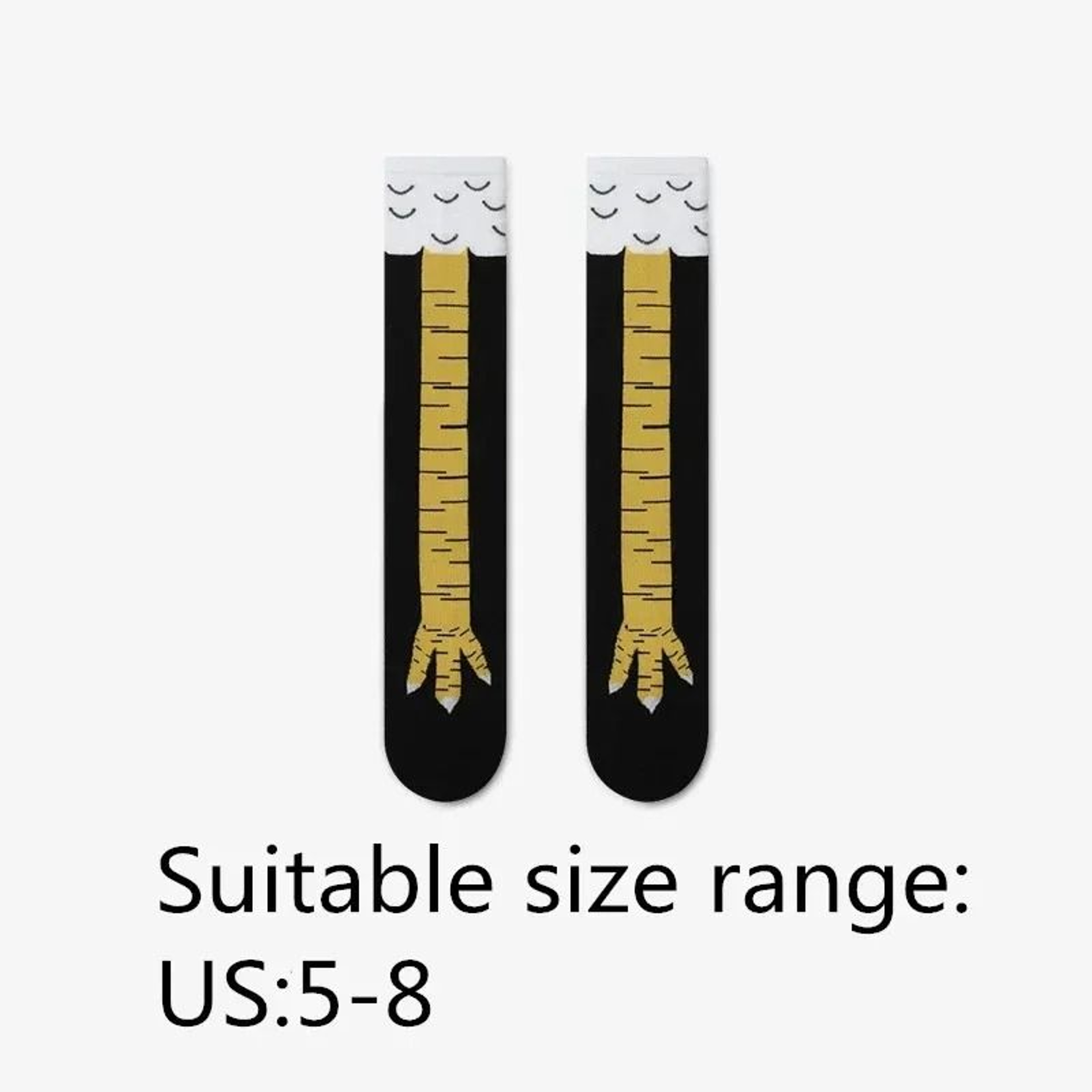 Funny Chicken Paw Knee High Novelty Socks 1