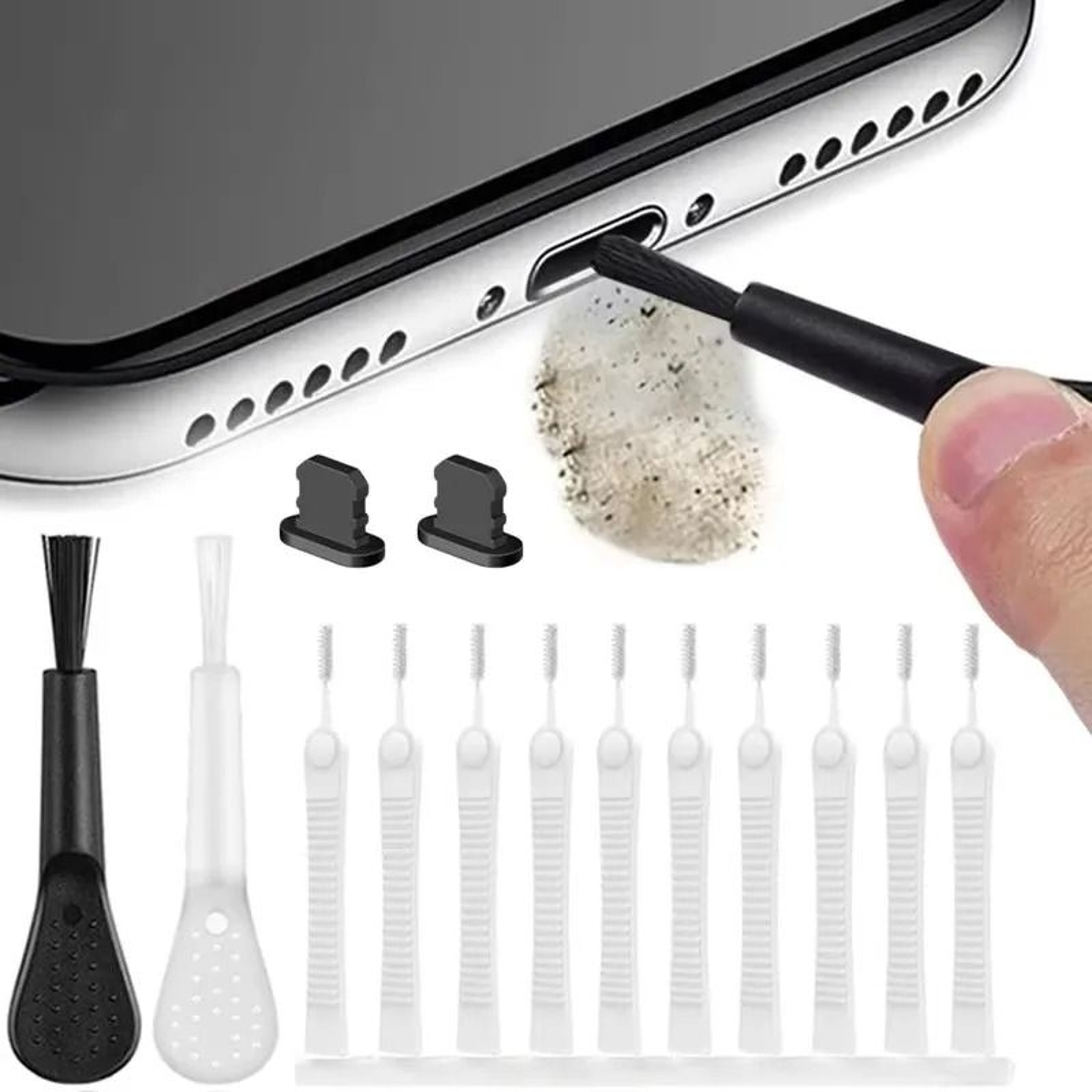 Phone Charging Port Cleaner And Dust Plug Kit 0