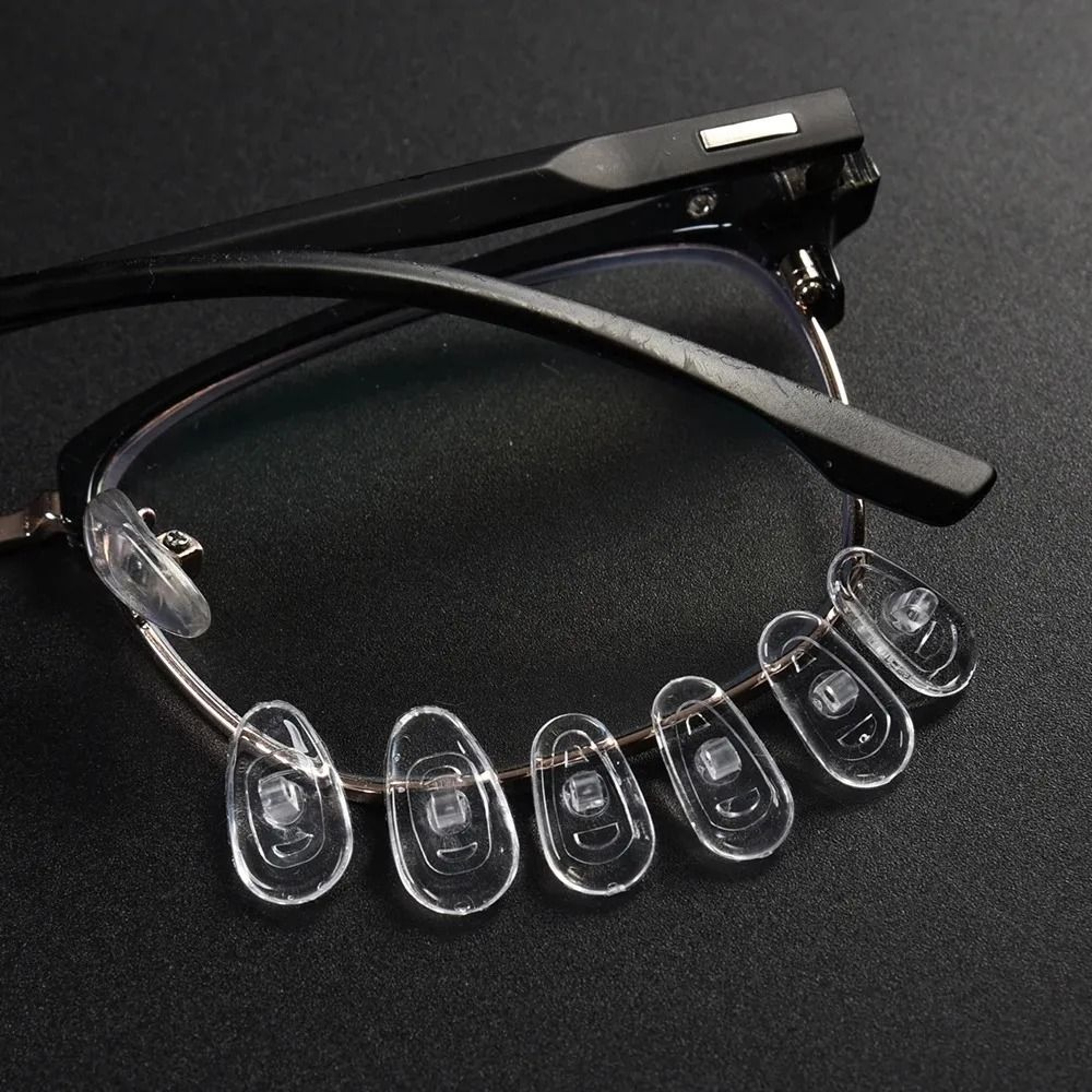 Clear Silicone Air Cushion Nose Pads For Secure Comfortable Everyday Eyeglass Fit 7