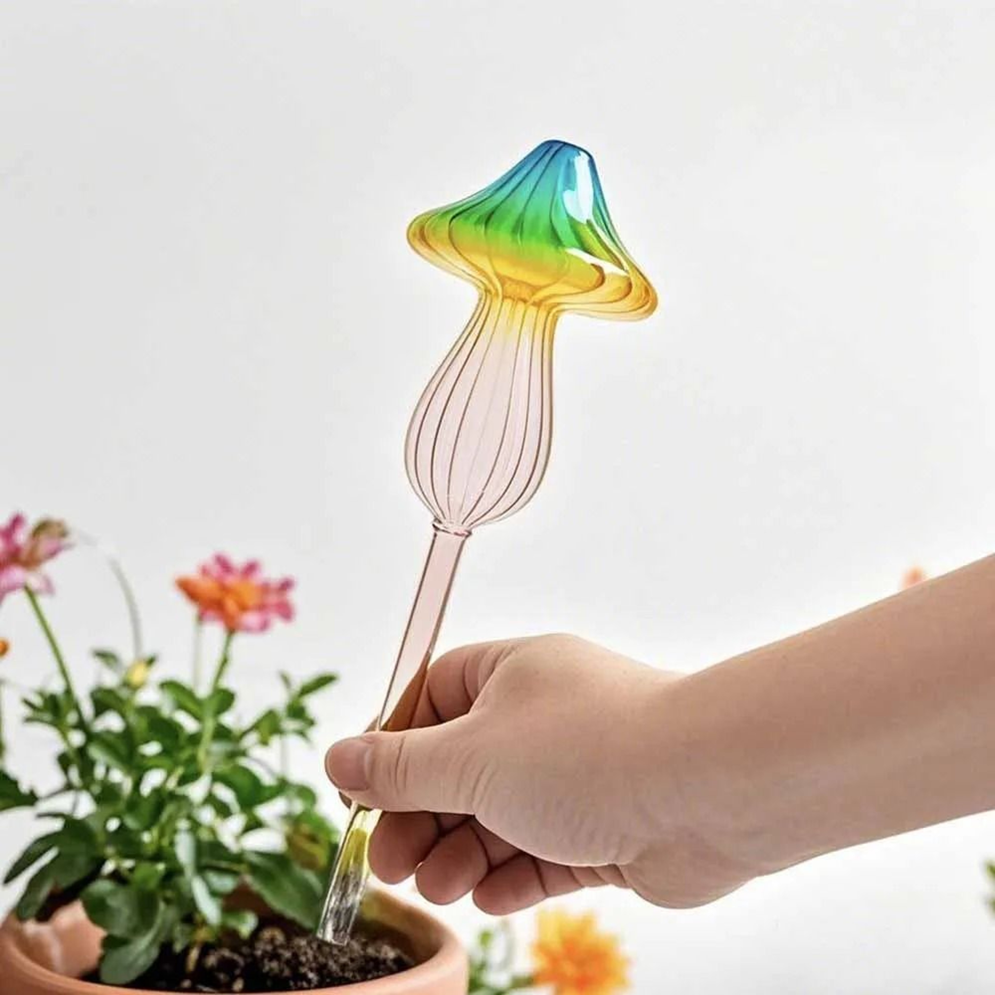 Decorative Glass Self Watering Bulbs For Indoor Outdoor Potted Flower Plants Care 0