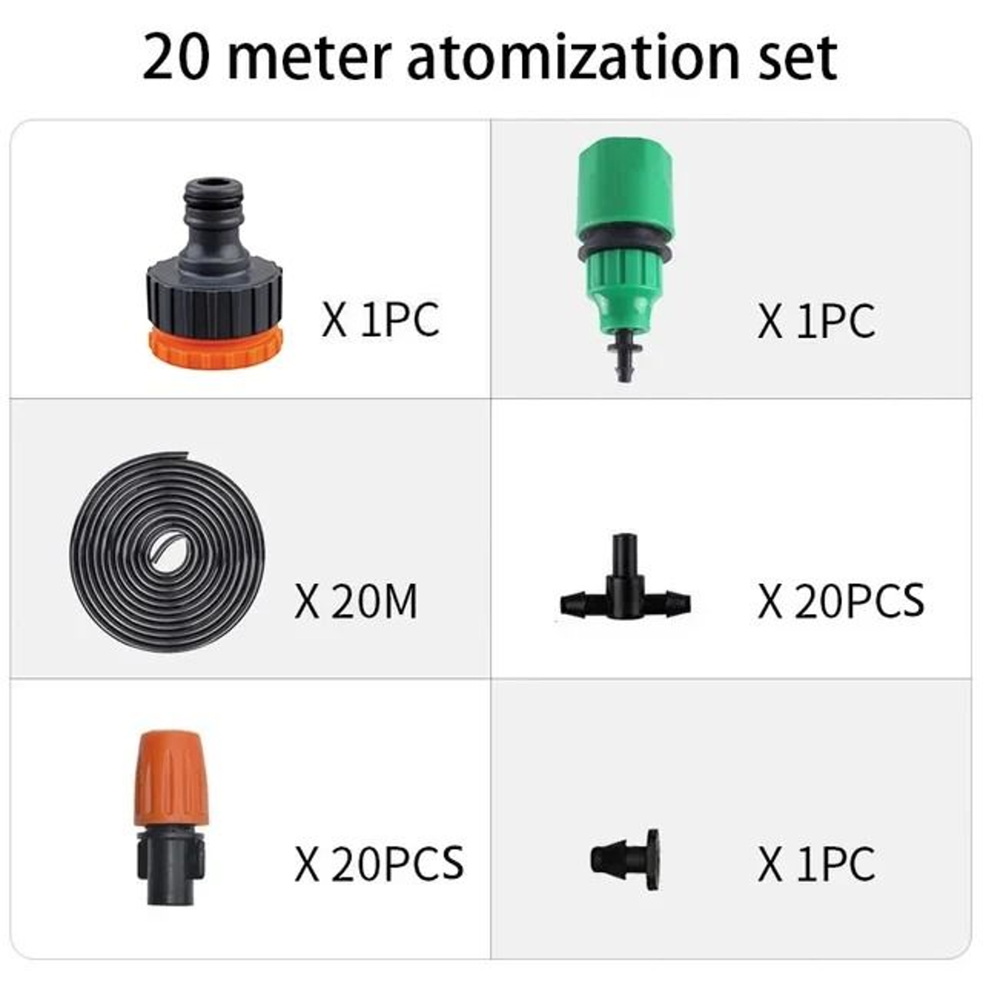 Automatic Garden Misting Irrigation Kit With Fog Nozzles And PE Hose Connectors 4