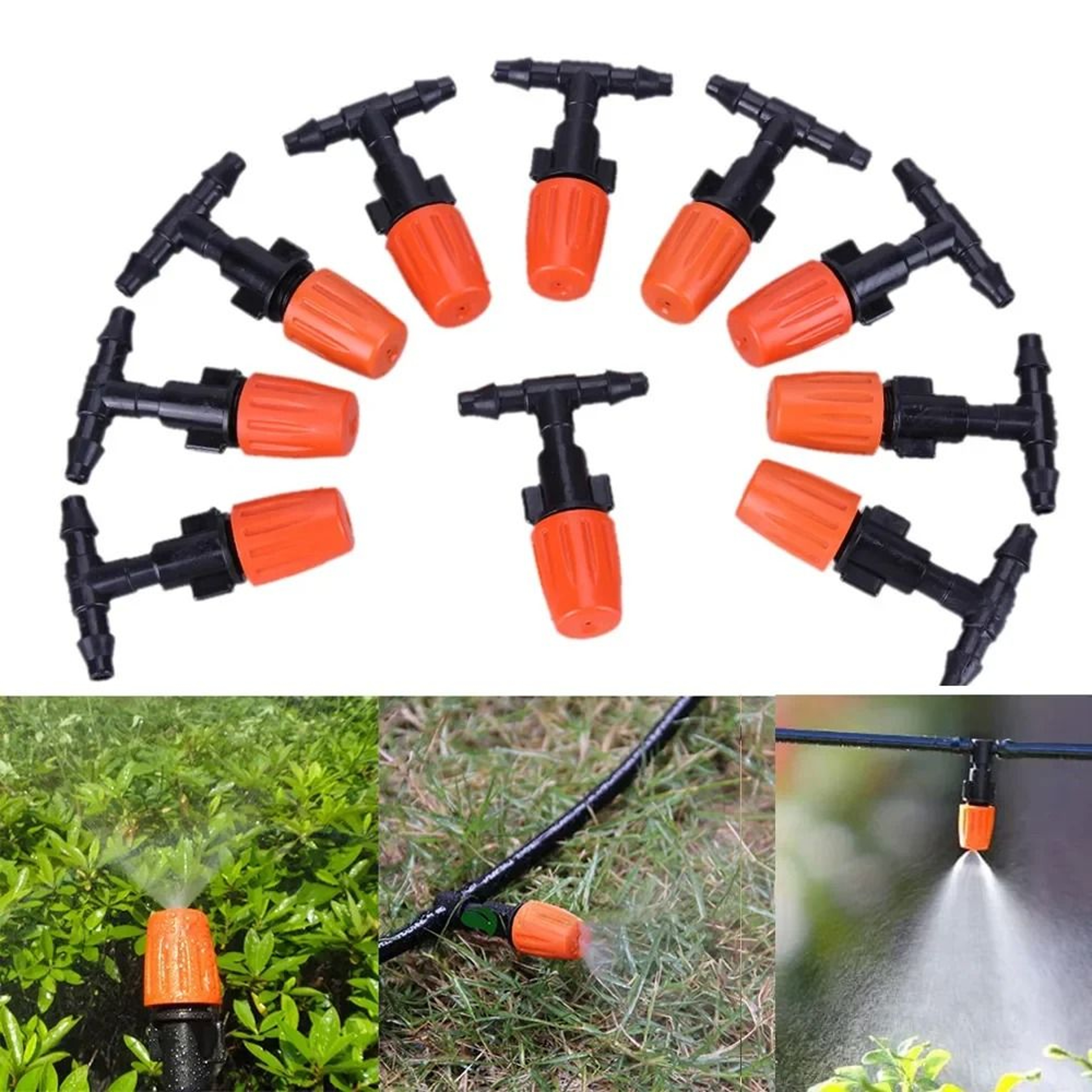 Automatic Garden Misting Irrigation Kit With Fog Nozzles And PE Hose Connectors 6