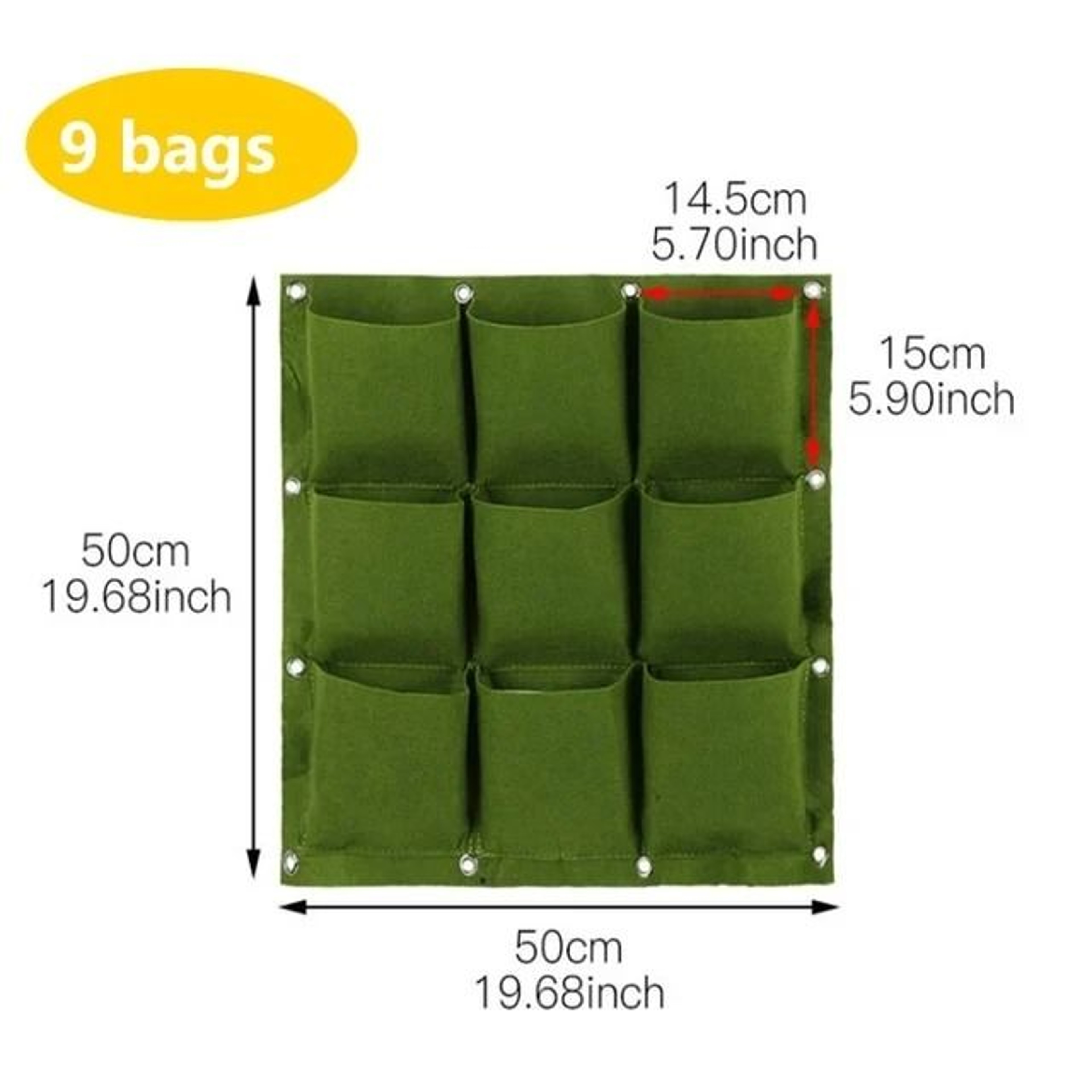 Multi Pocket Wall Hanging Planter Bag For Herbs Flowers And Vertical Gardens 10