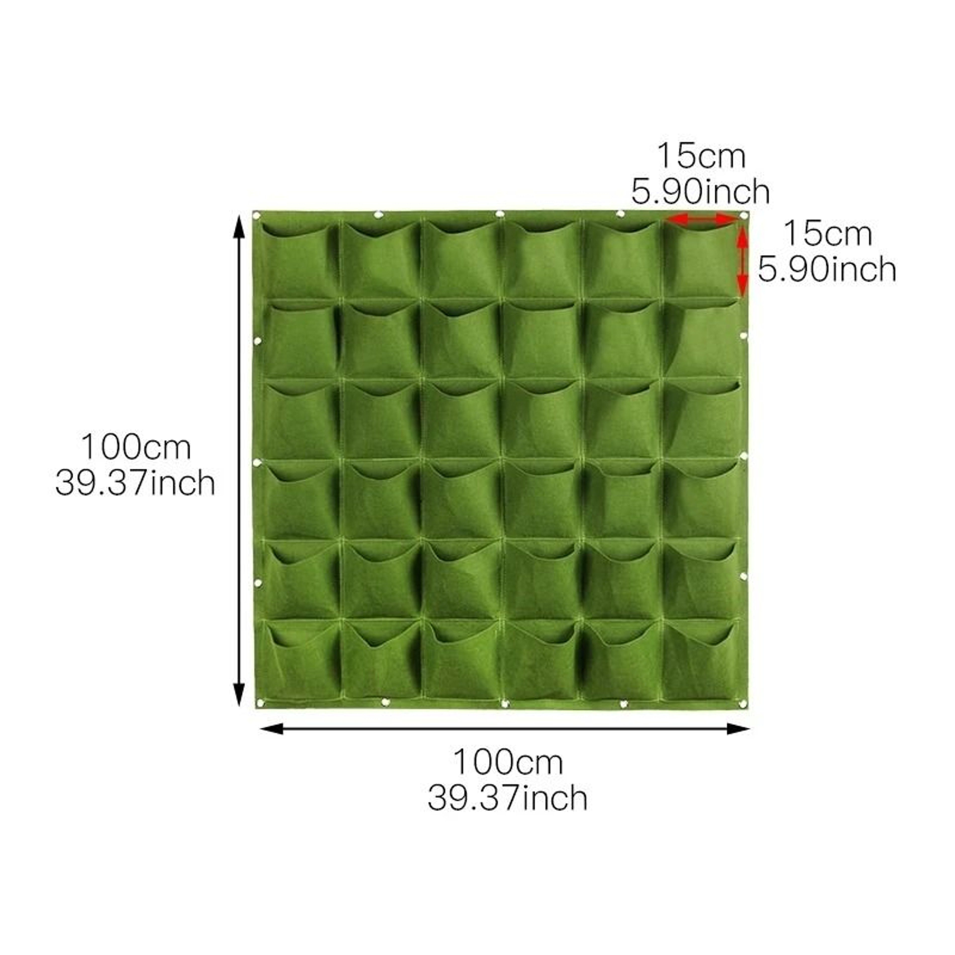 Space Saving Vertical Garden Grow Bag With 36 Or 72 Pockets 5