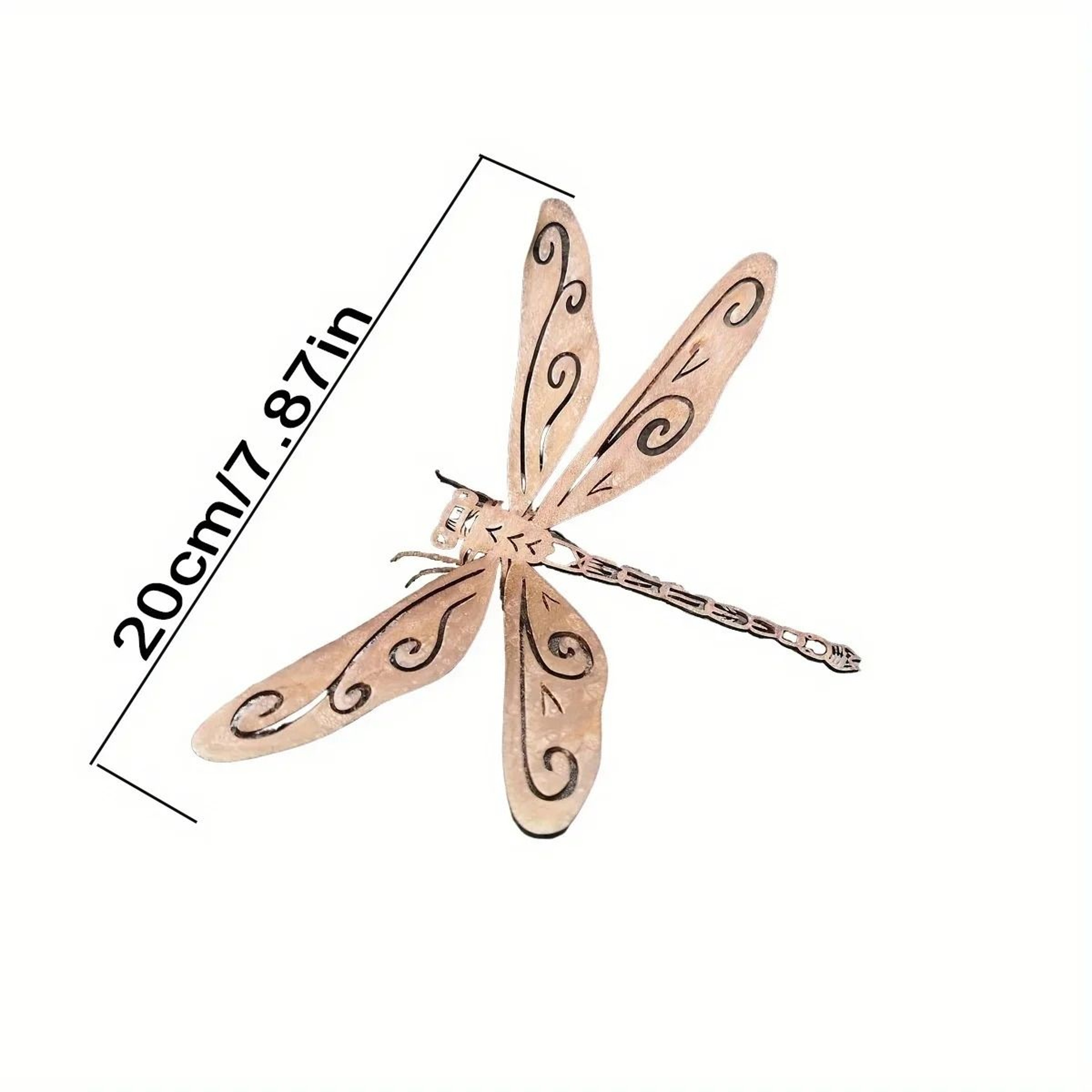 Rustic Metal Dragonfly Garden Fence Decoration 2