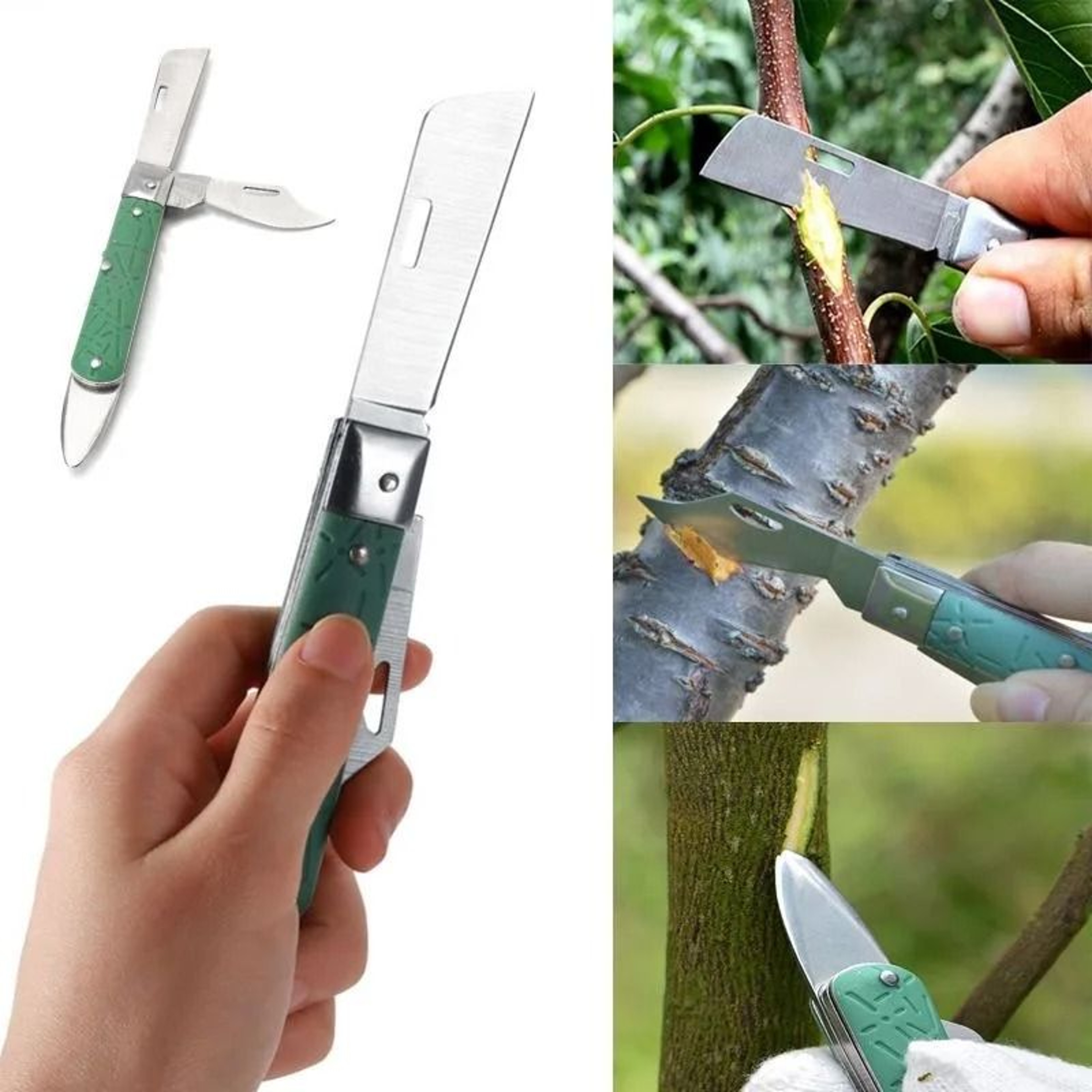 Dual Blade Folding Grafting Knife For Fruit Trees Budding And Pruning Tool 2