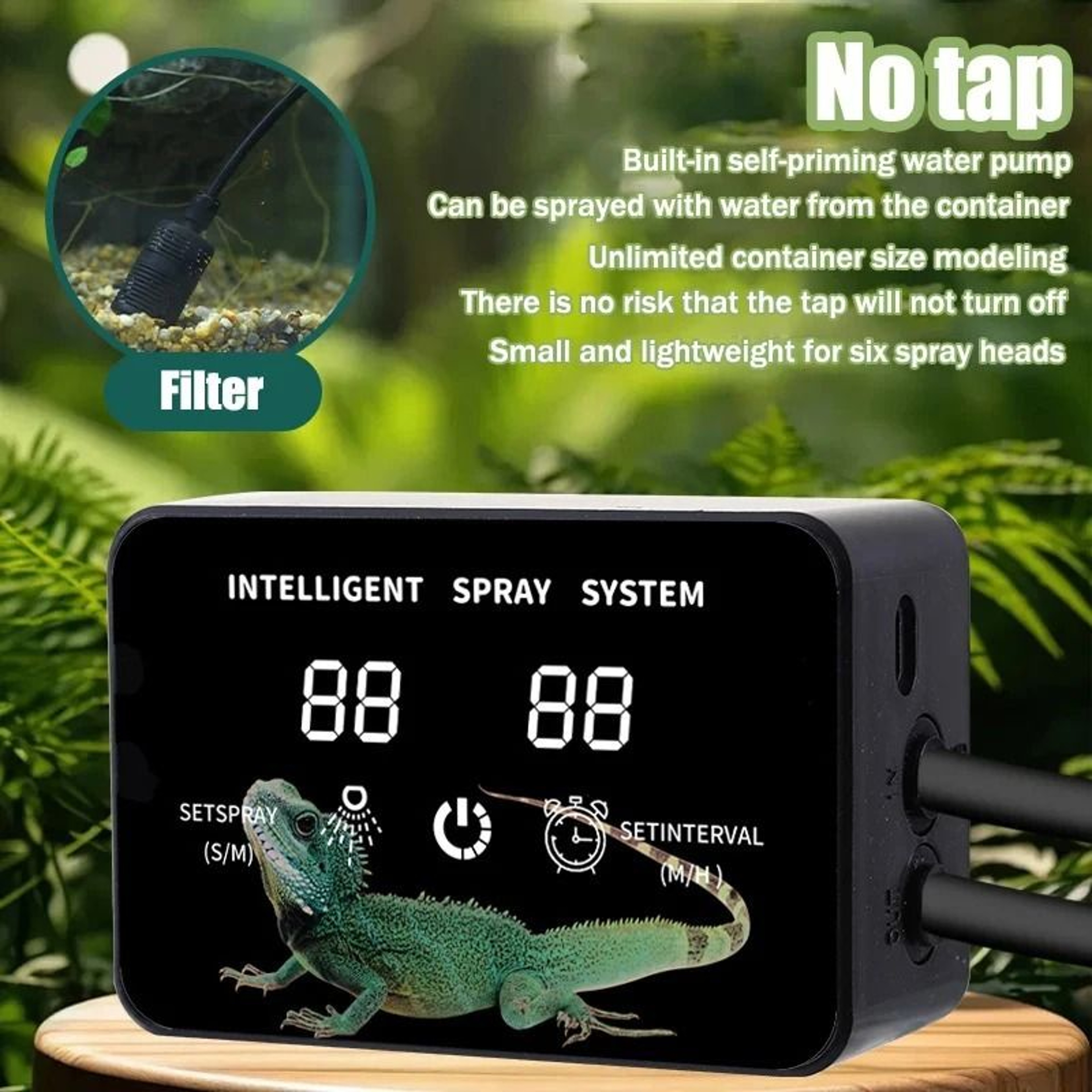 Automatic Timed Reptile Misting System For Rainforest Terrariums And Tropical Plants 0