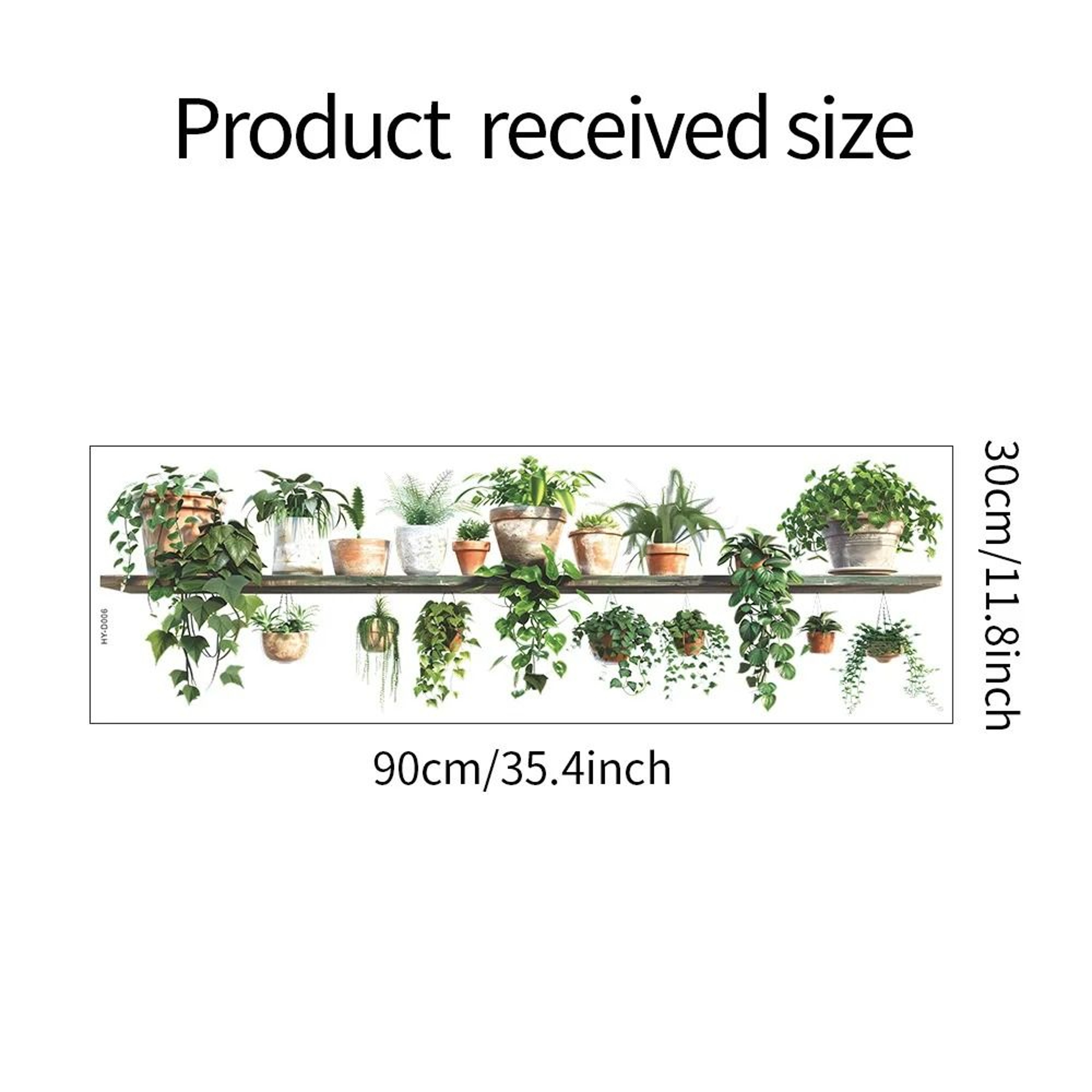 Cartoon Flower Shelf Removable Plant Wall Decals 2