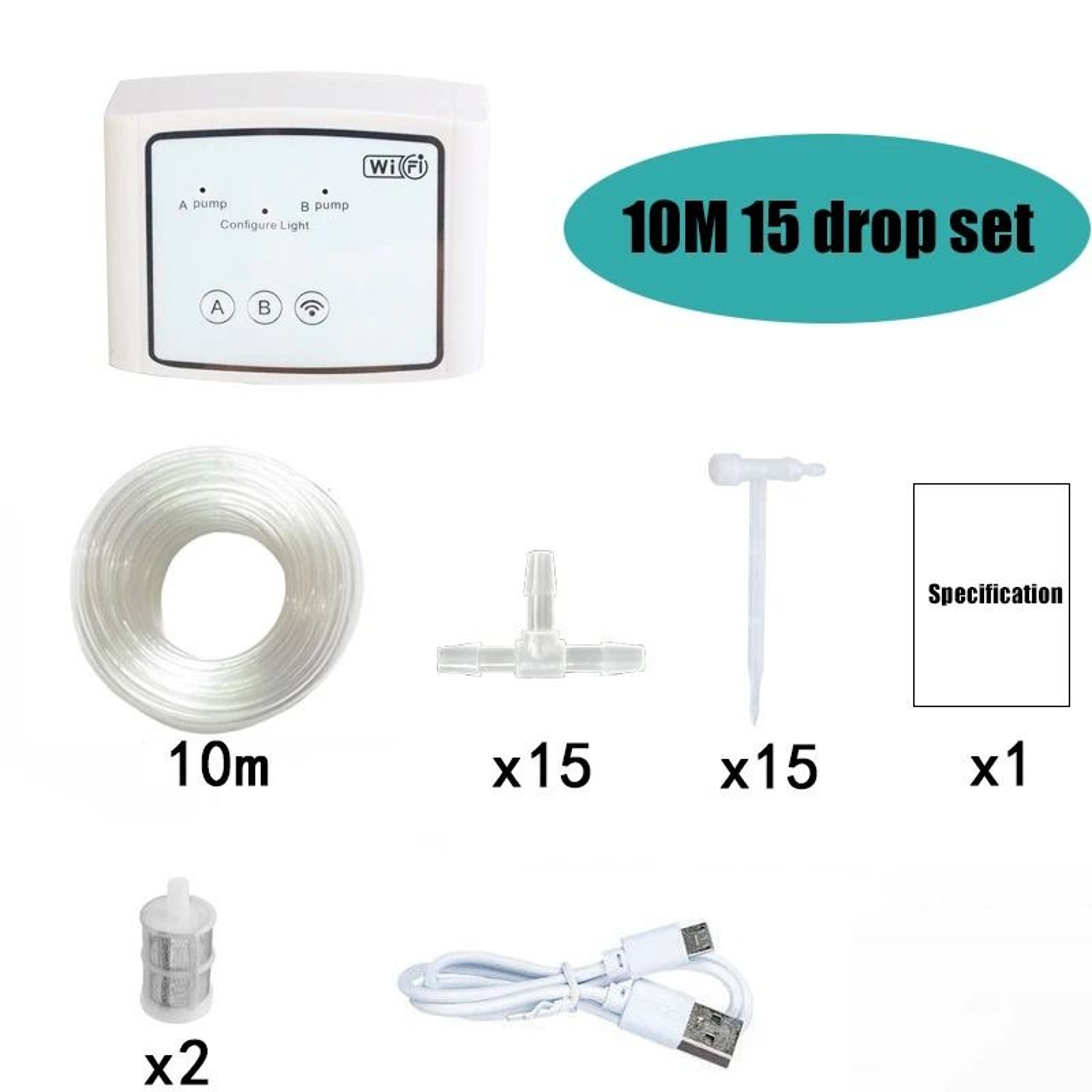 WiFi Dual Pump Drip Irrigation Kit For Smart Automatic Plant Watering 1