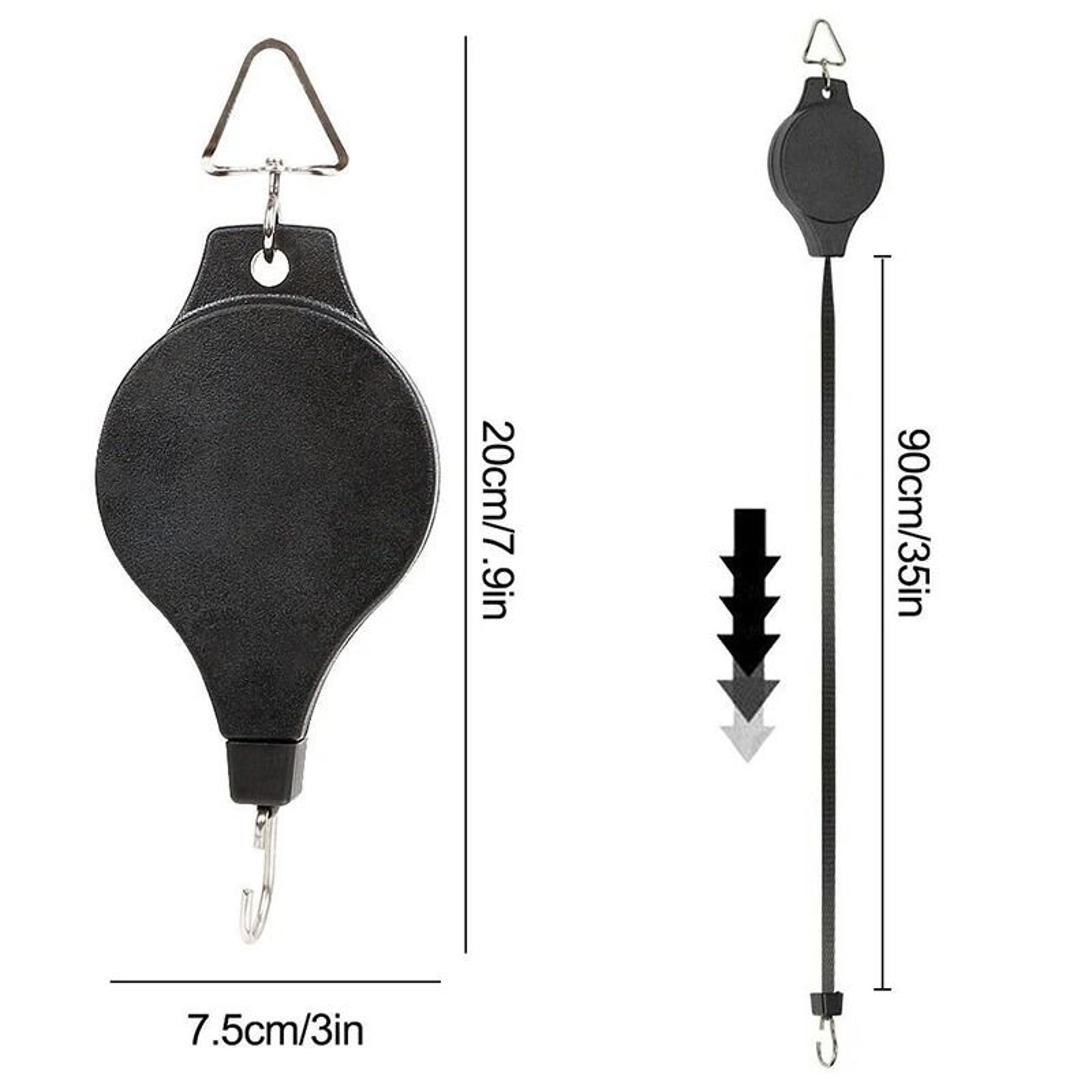 Adjustable Retractable Plant Pulley Hook For Easy Hanging Basket Watering And Care 4