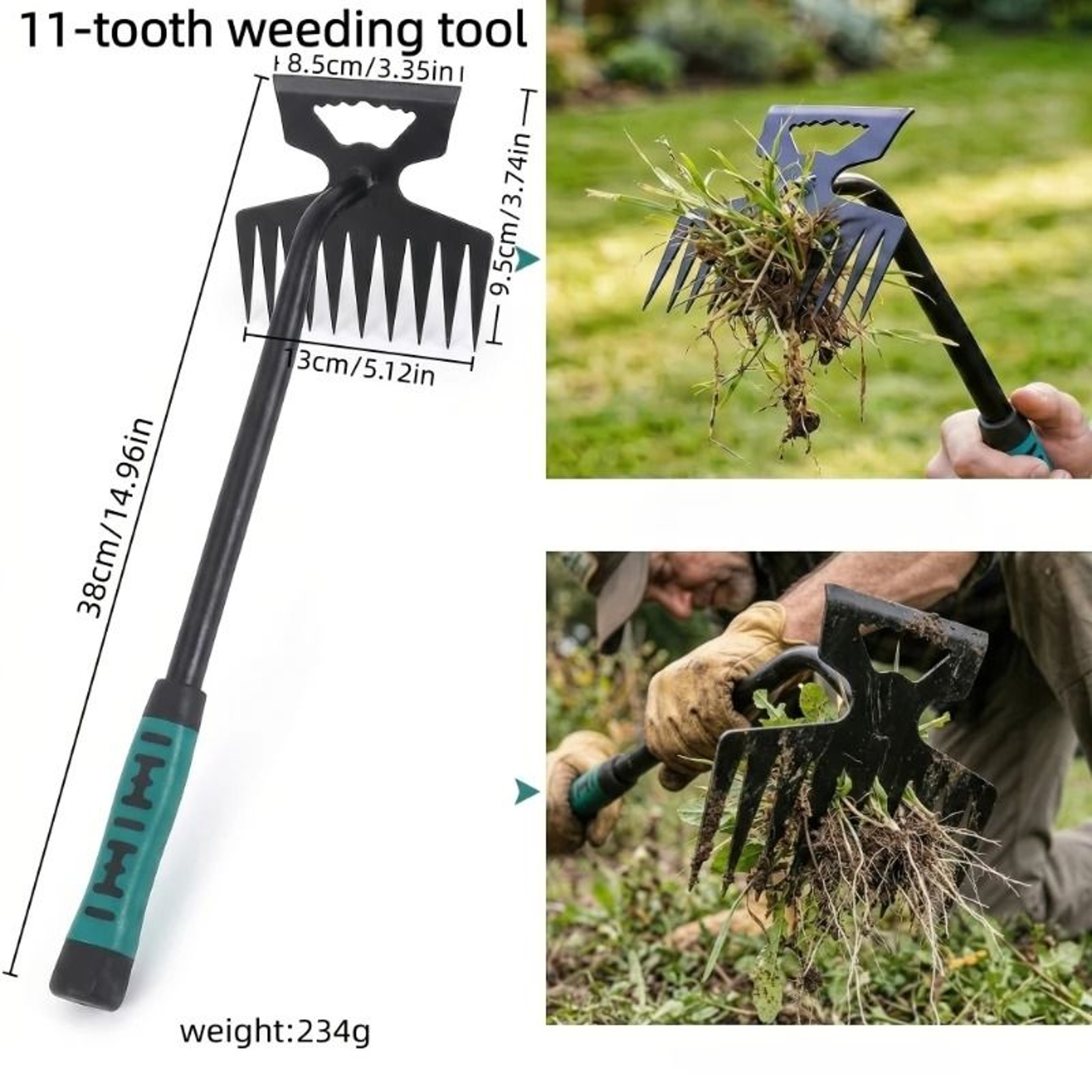 Heavy Duty Garden Weeding Rake And Root Remover 6