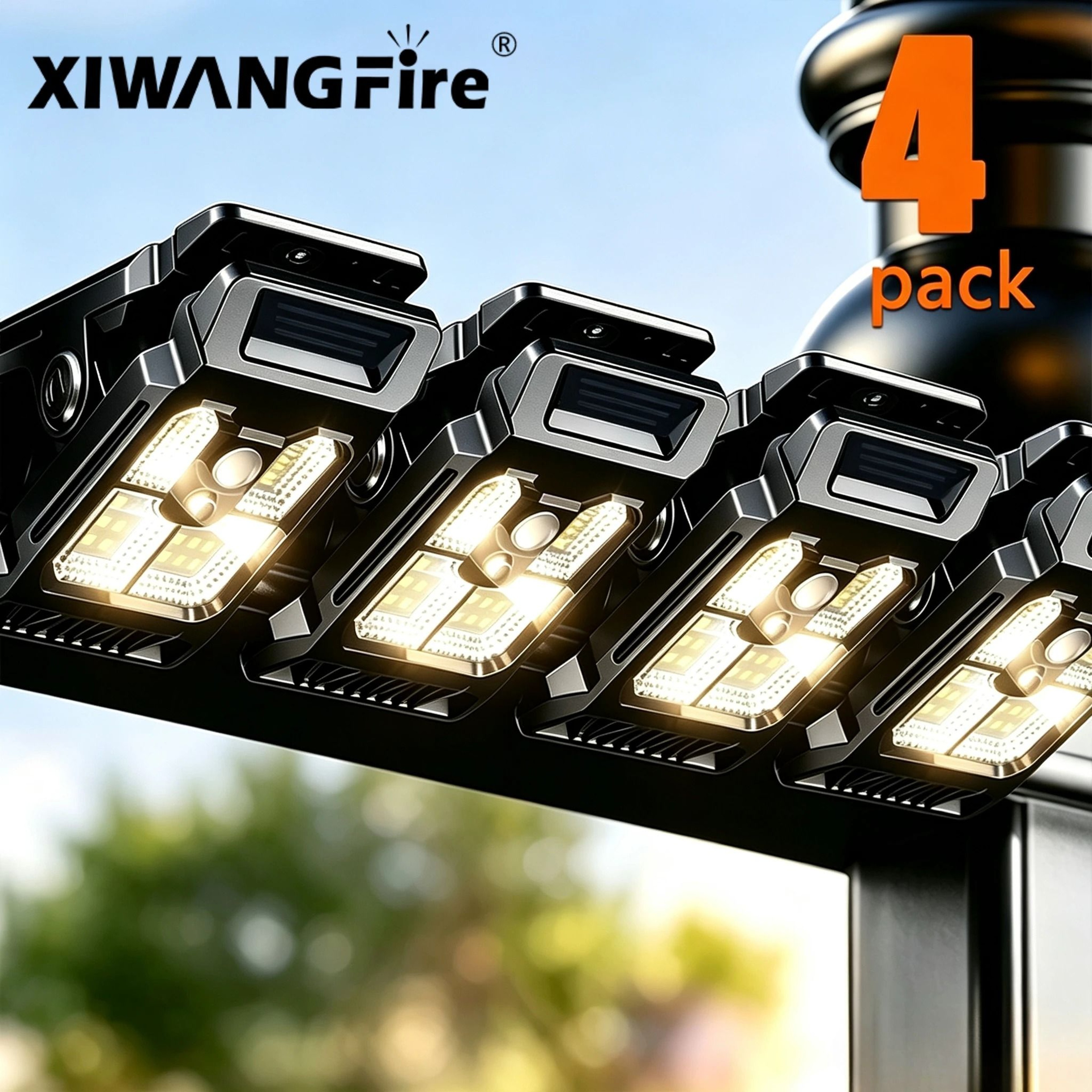 Solar Clamp Motion Sensor Outdoor Light 0
