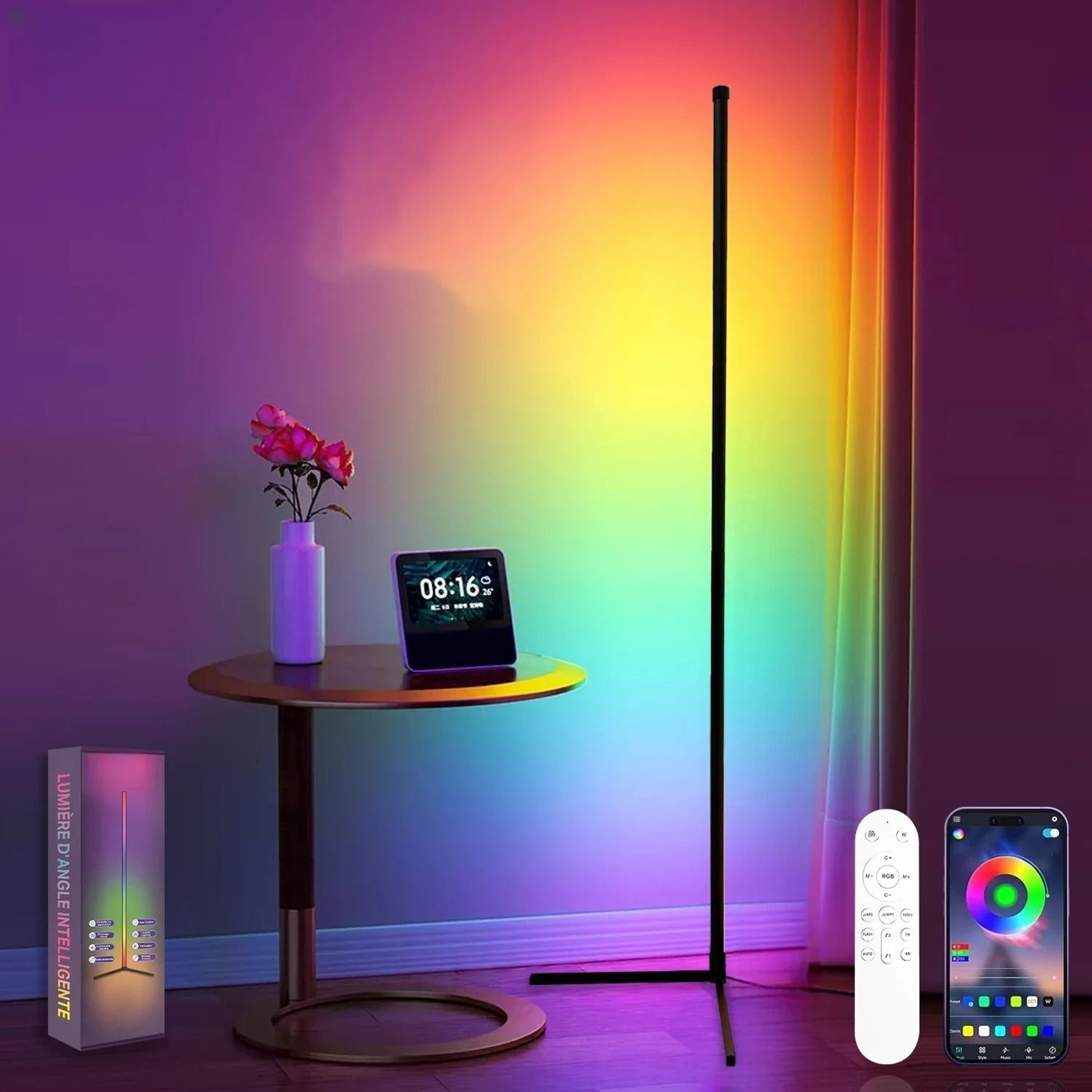 Smart RGB Music Sync Corner Floor Lamp 2