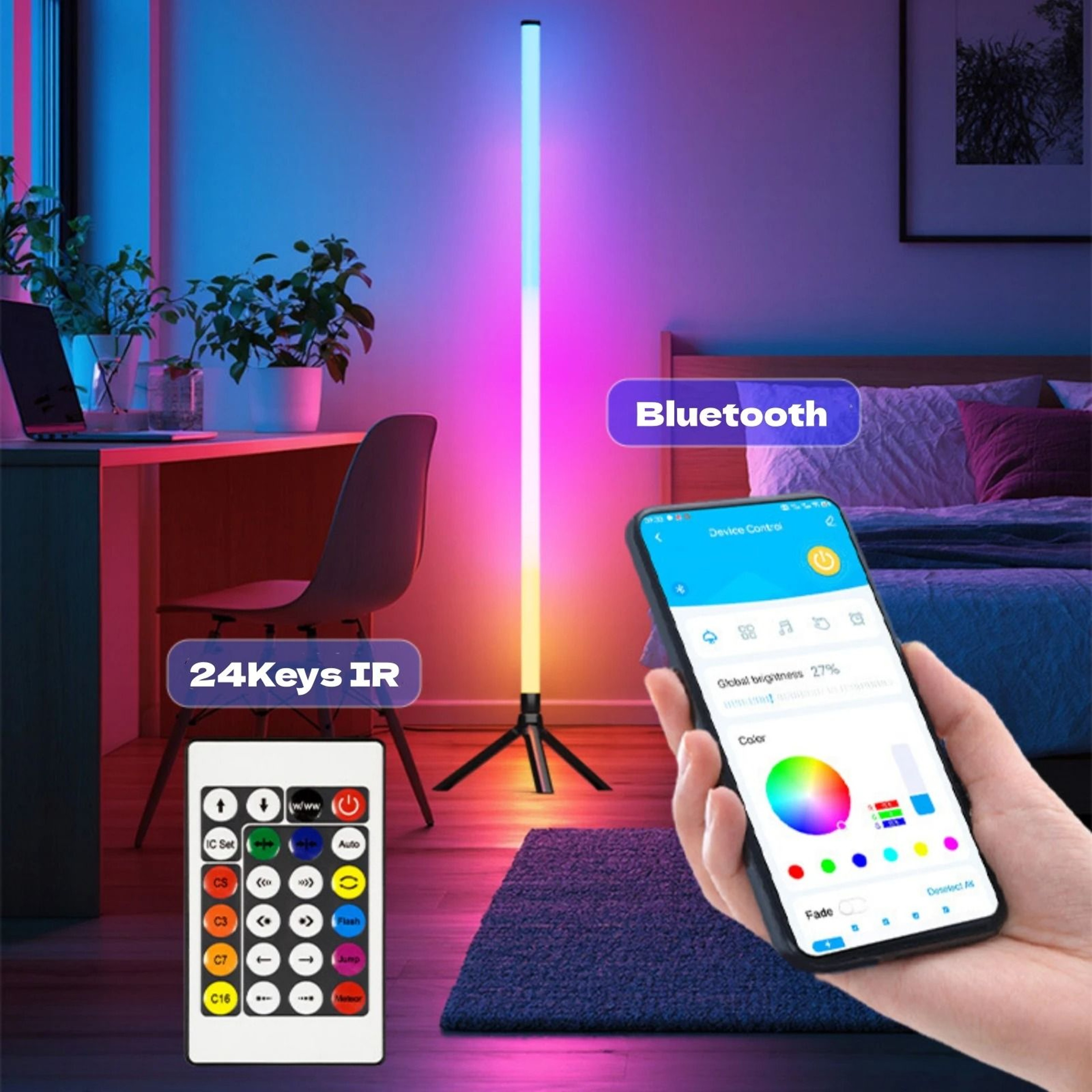 Smart RGBIC 360 Degree Corner Floor Lamp 4