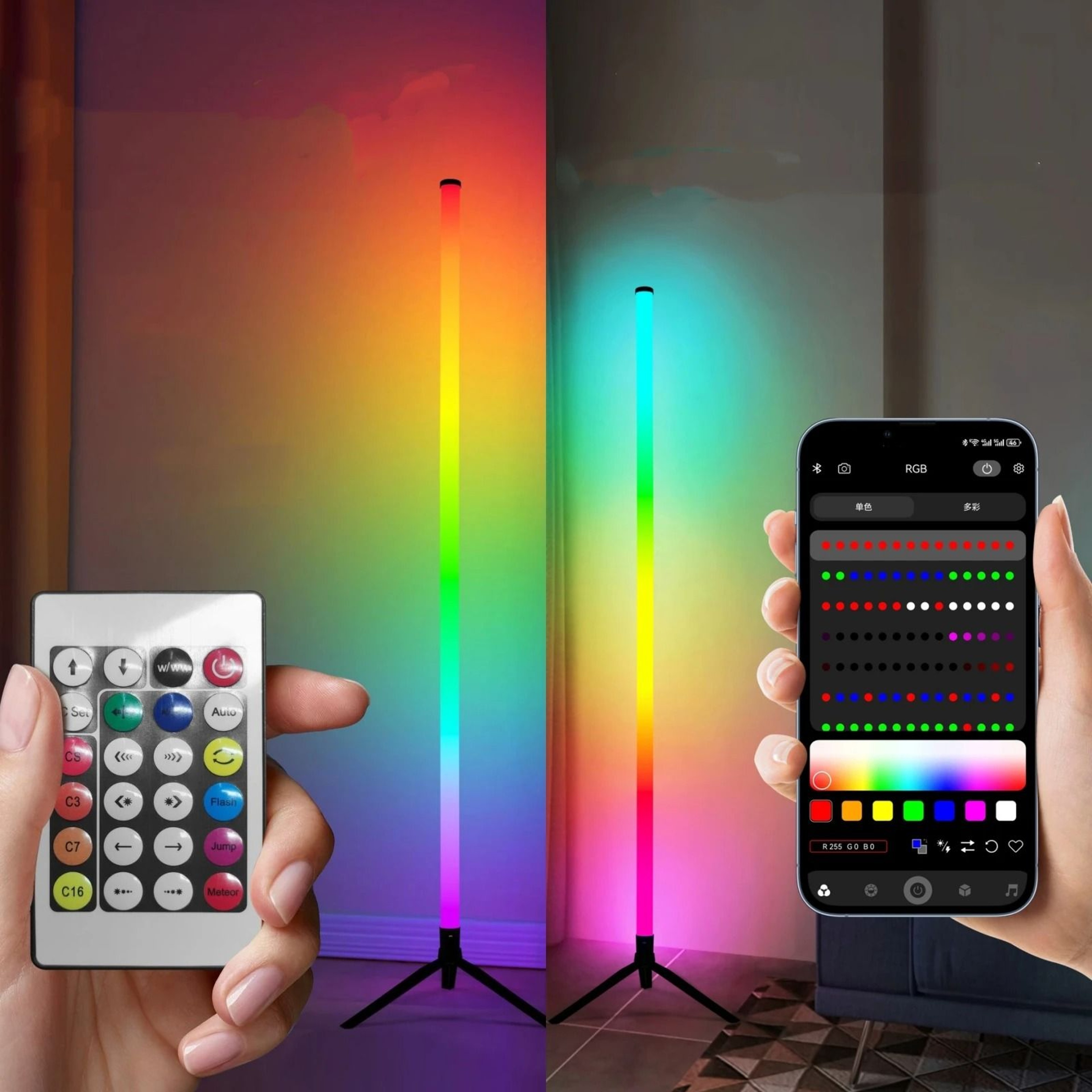 Smart RGBIC 360 Degree Corner Floor Lamp 0