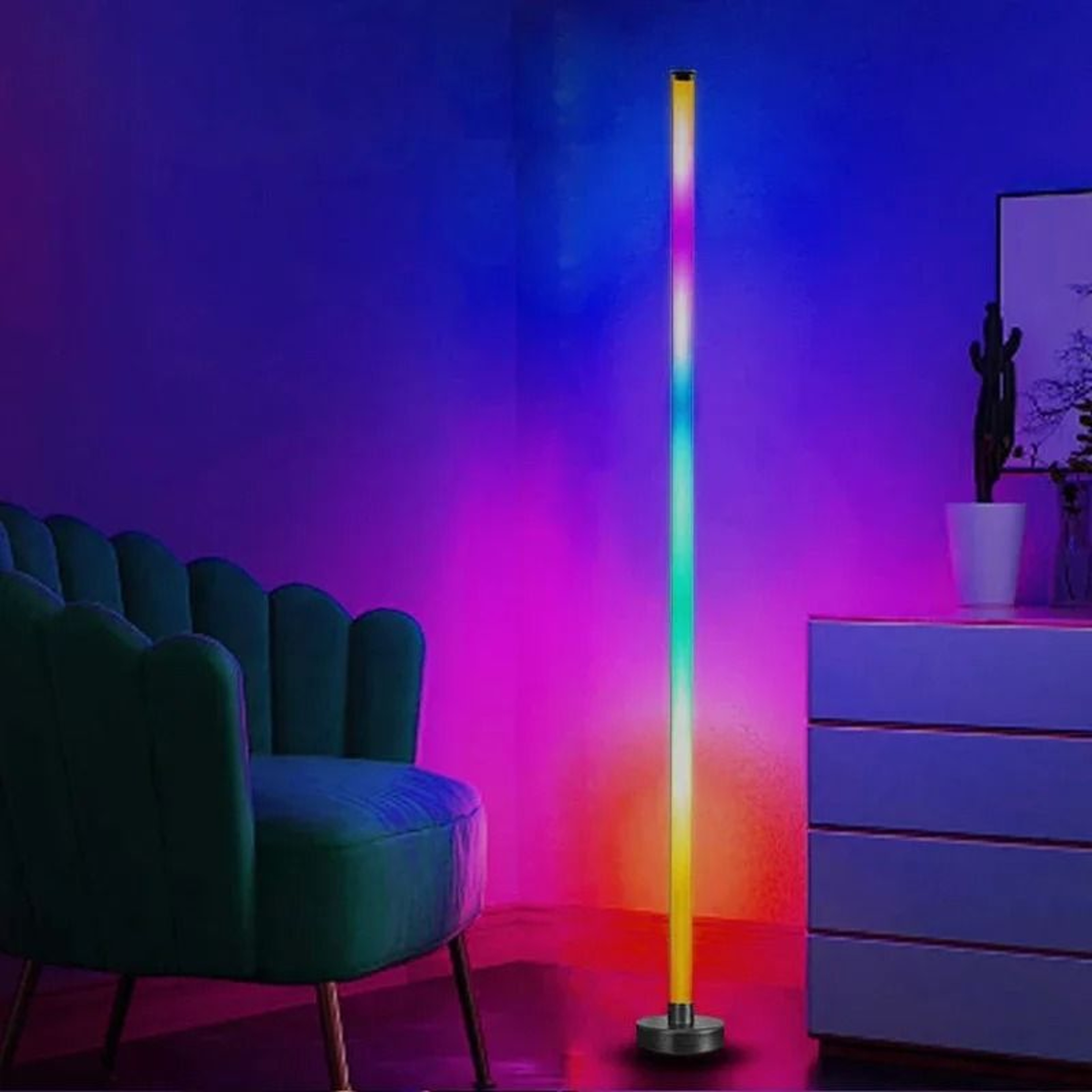 Smart RGB Corner Floor Lamp With App Control And Dimmable Mood Lighting 7