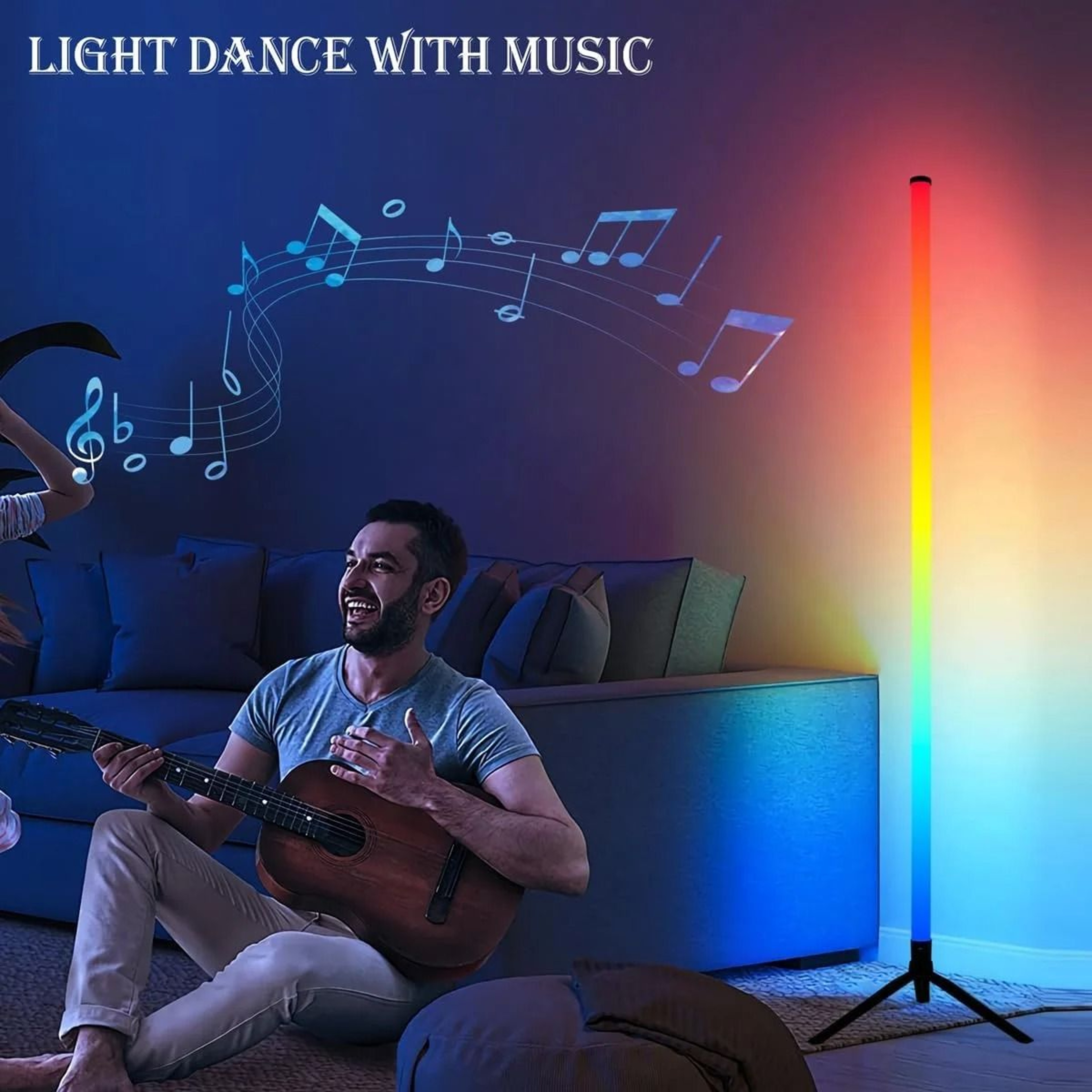 Smart RGB Corner Floor Lamp With App Remote And Music Sync 1