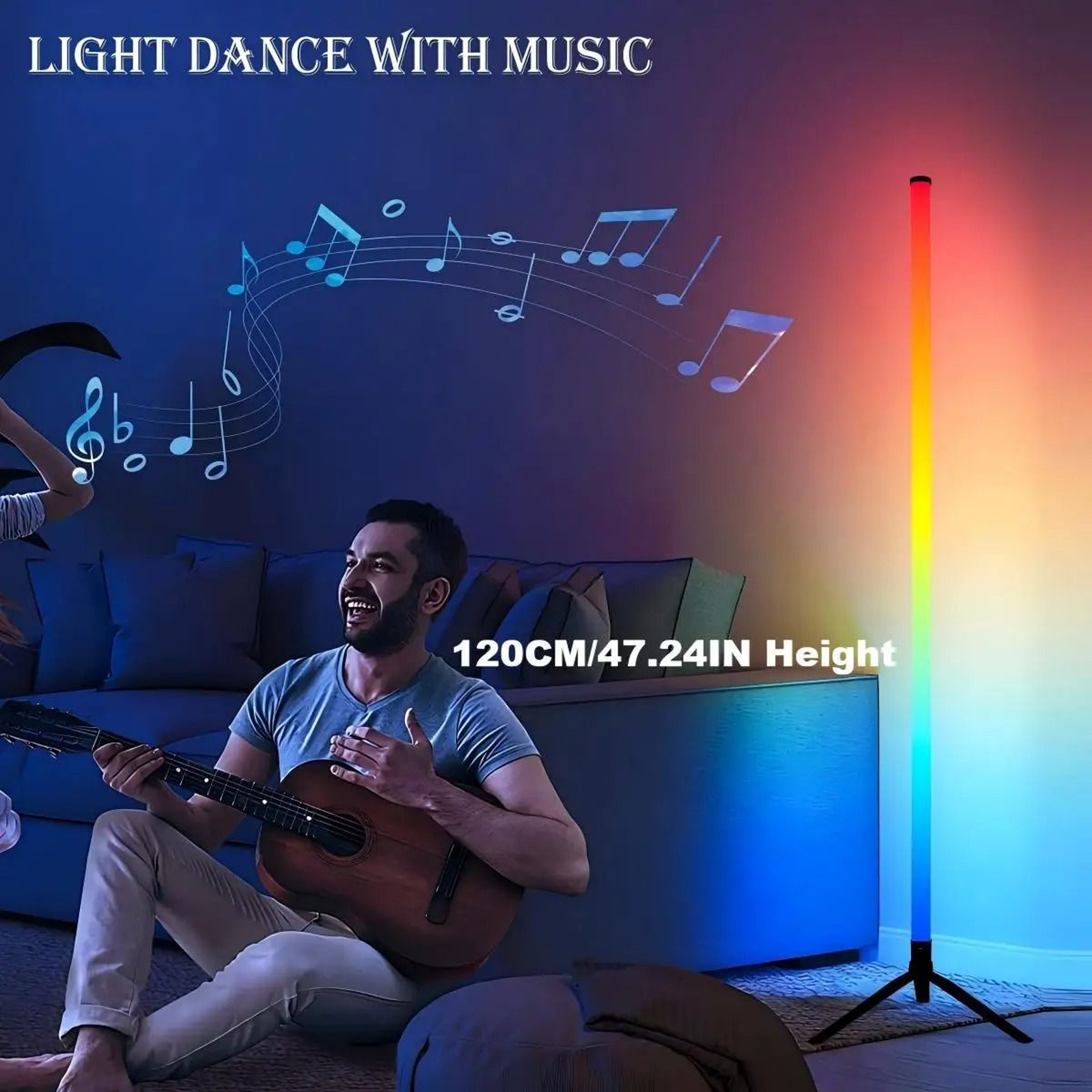 Smart RGB Corner Floor Lamp With App Remote And Music Sync 6