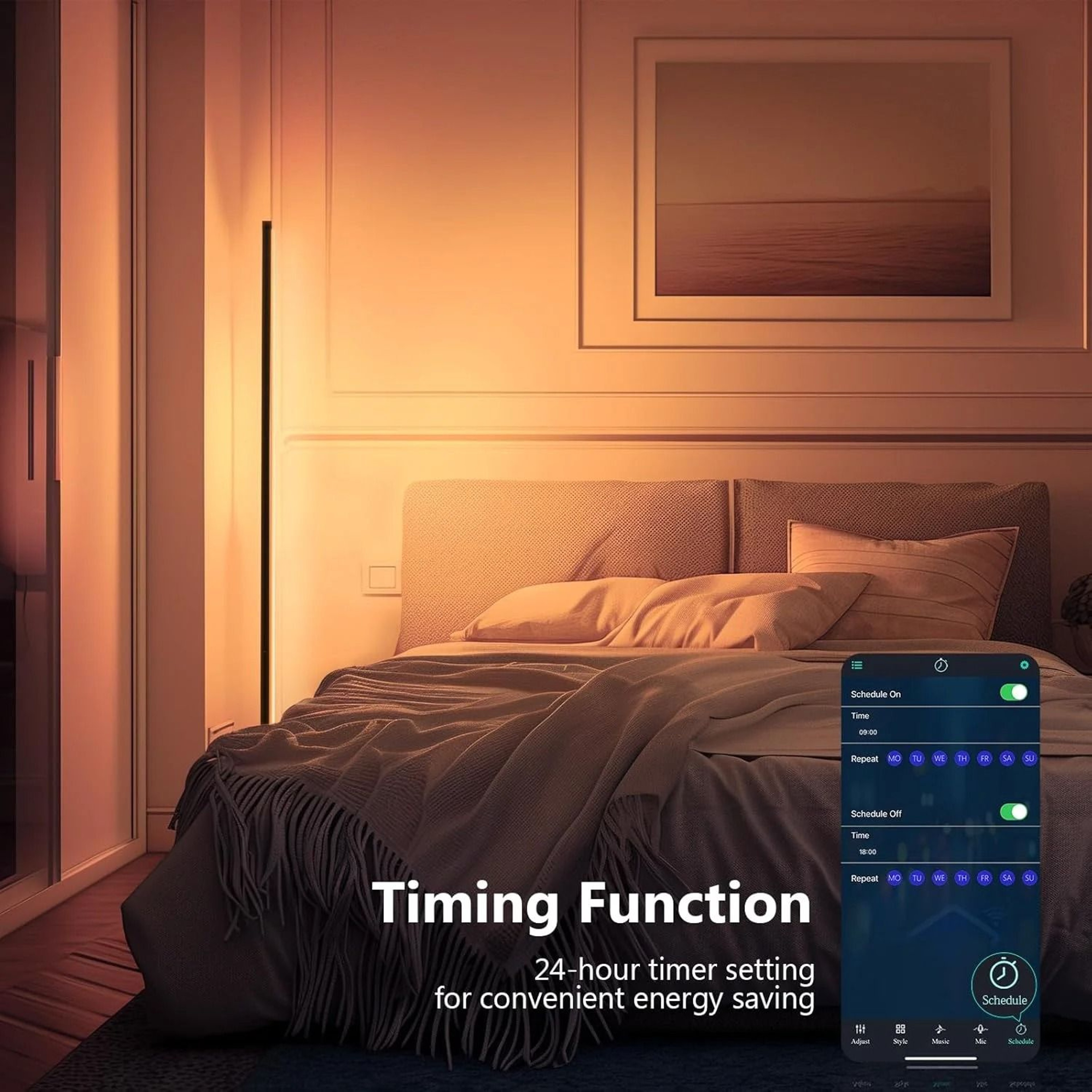 LumiSync Smart RGB Corner Floor Lamp 4