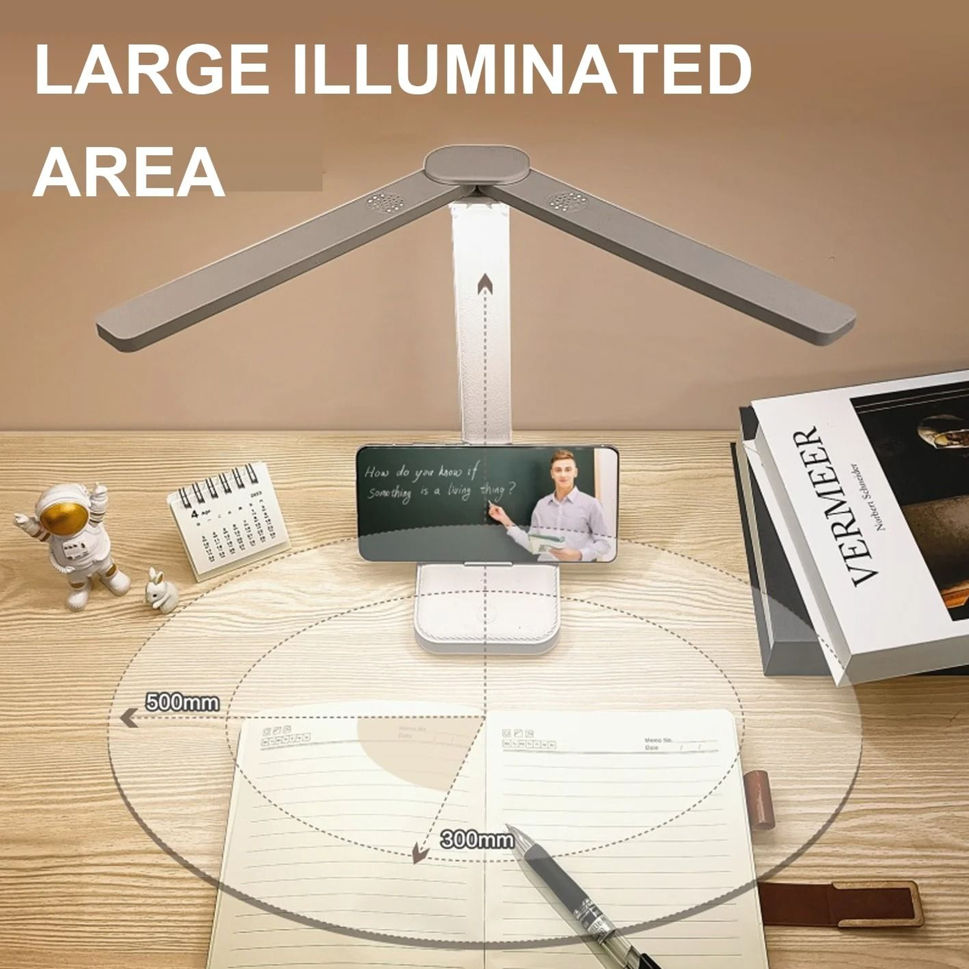 LumiFlex Rechargeable Foldable Touch LED Desk Lamp With Three Brightness Levels 13