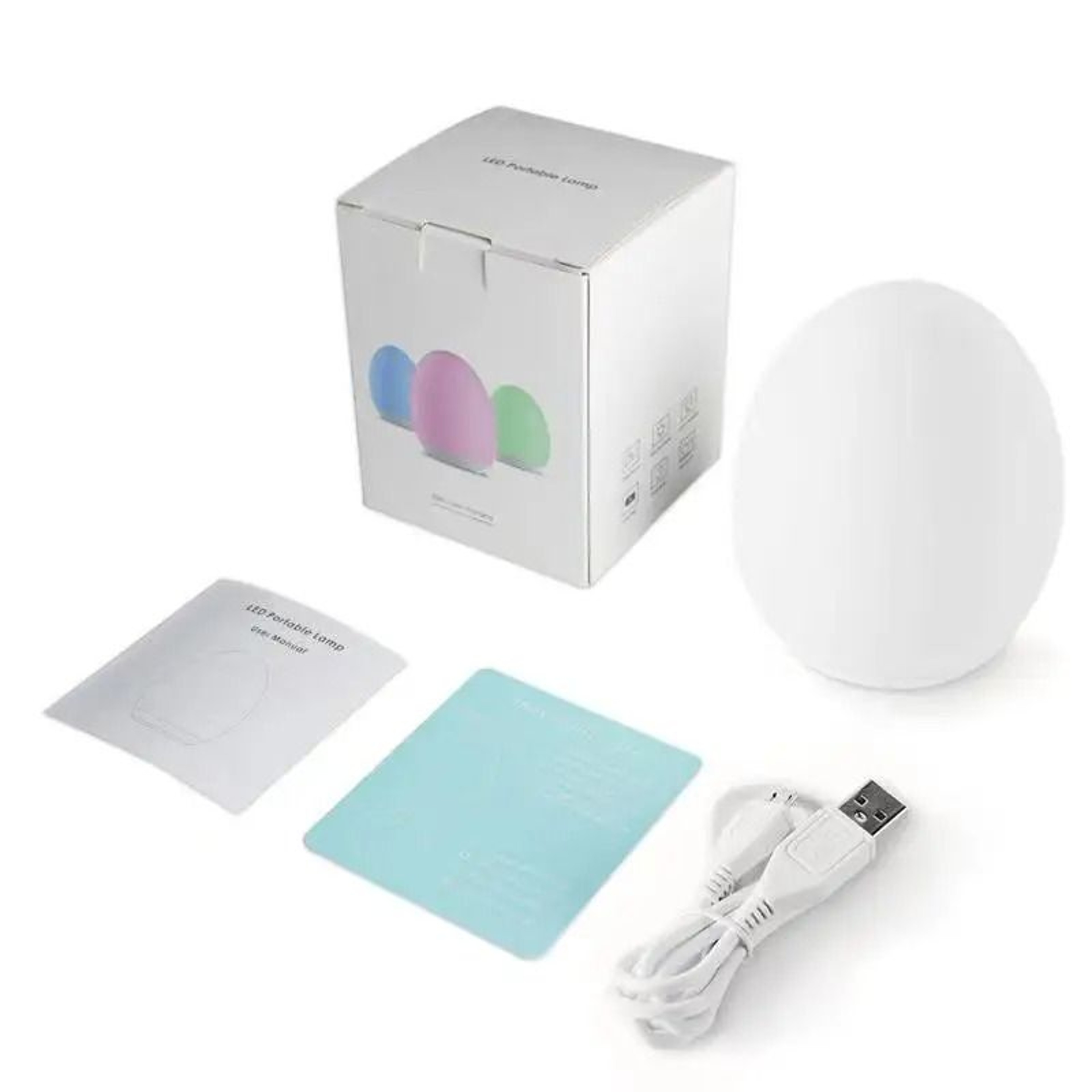 Rechargeable RGB Touch Night Light With Remote Dimmable Seven Color Glow 3