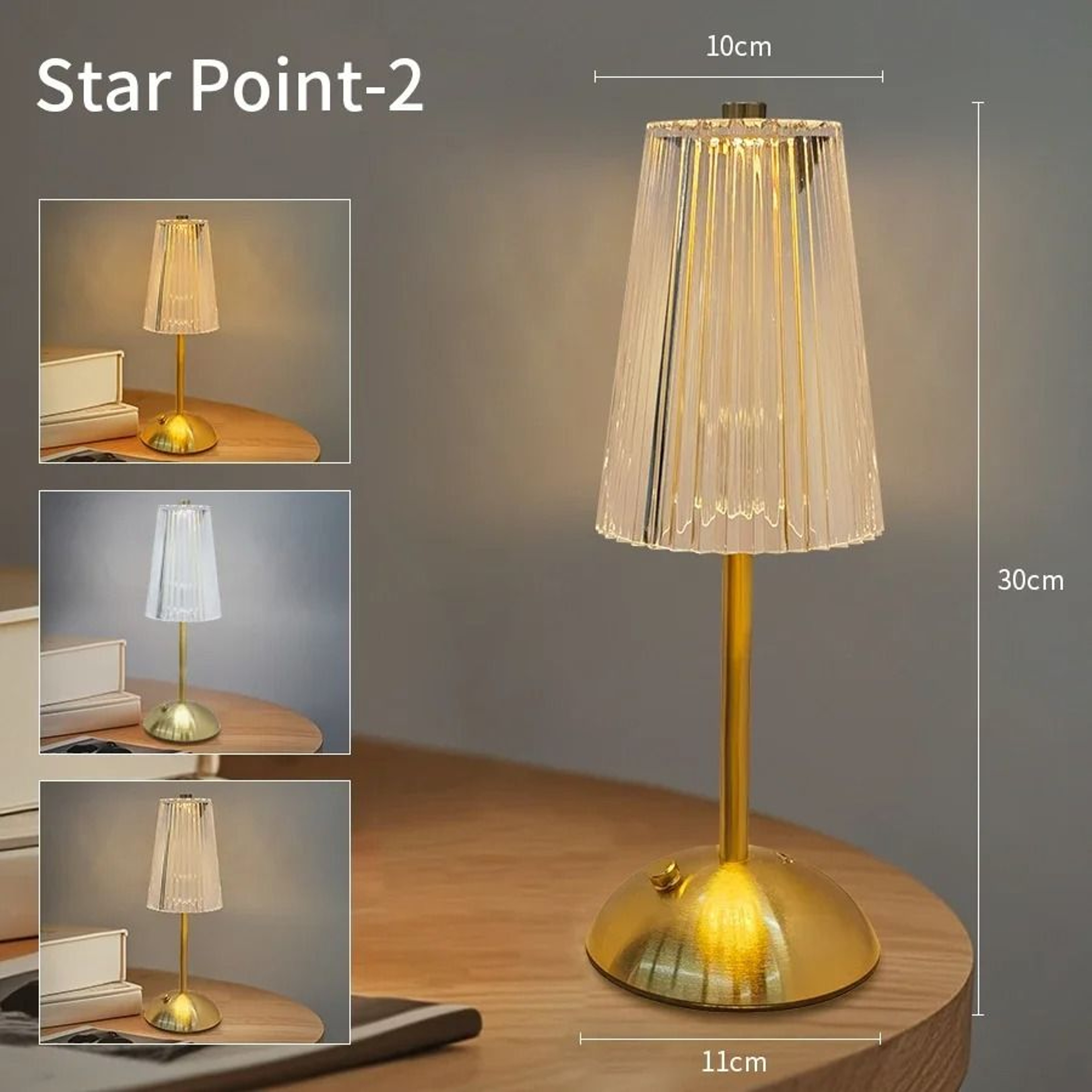 Rechargeable Crystal Touch Table Lamp For Elegant Cordless Ambient Lighting Anywhere 3