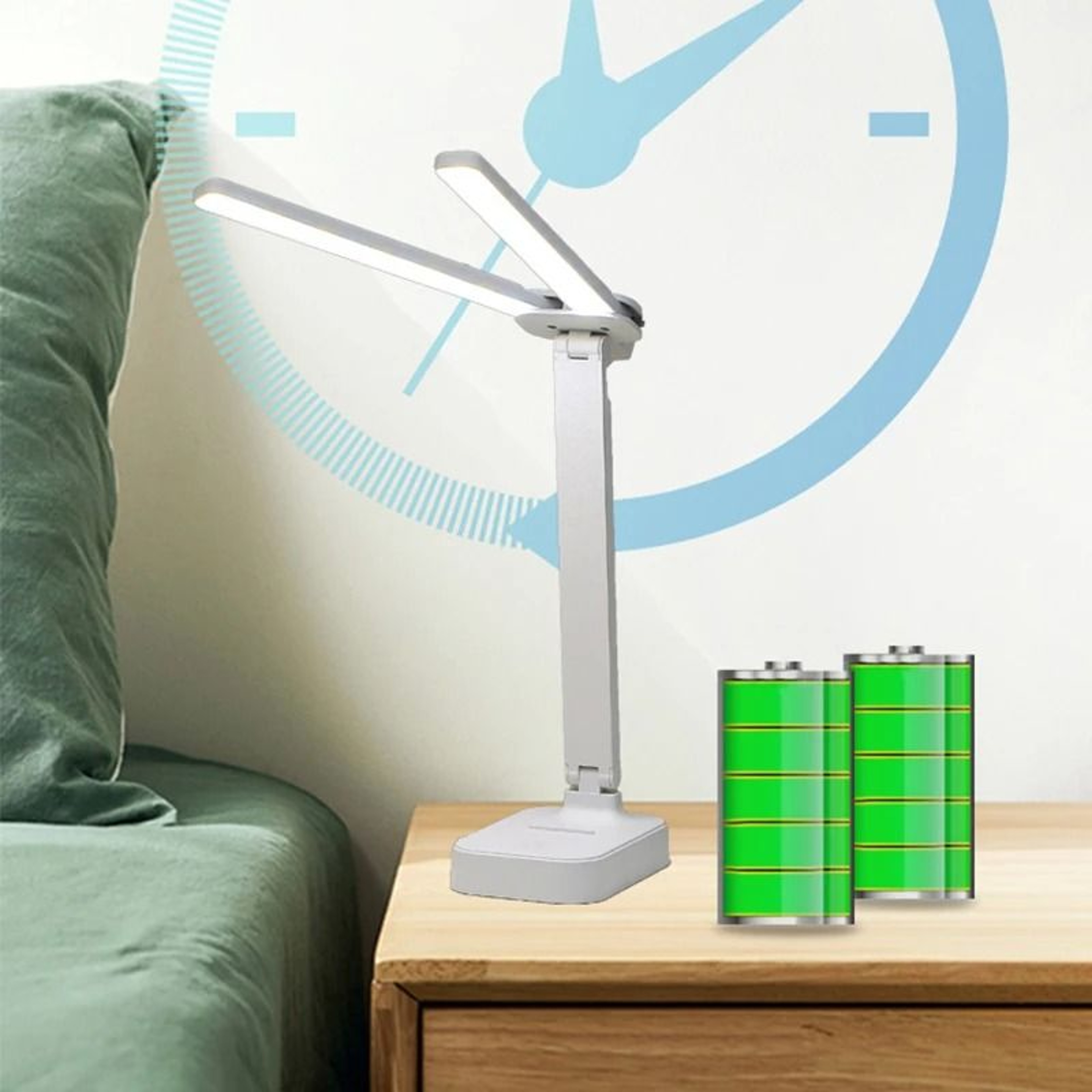 Rechargeable Foldable Touch Desk Lamp With Three Level Eye Comfort Lighting 3