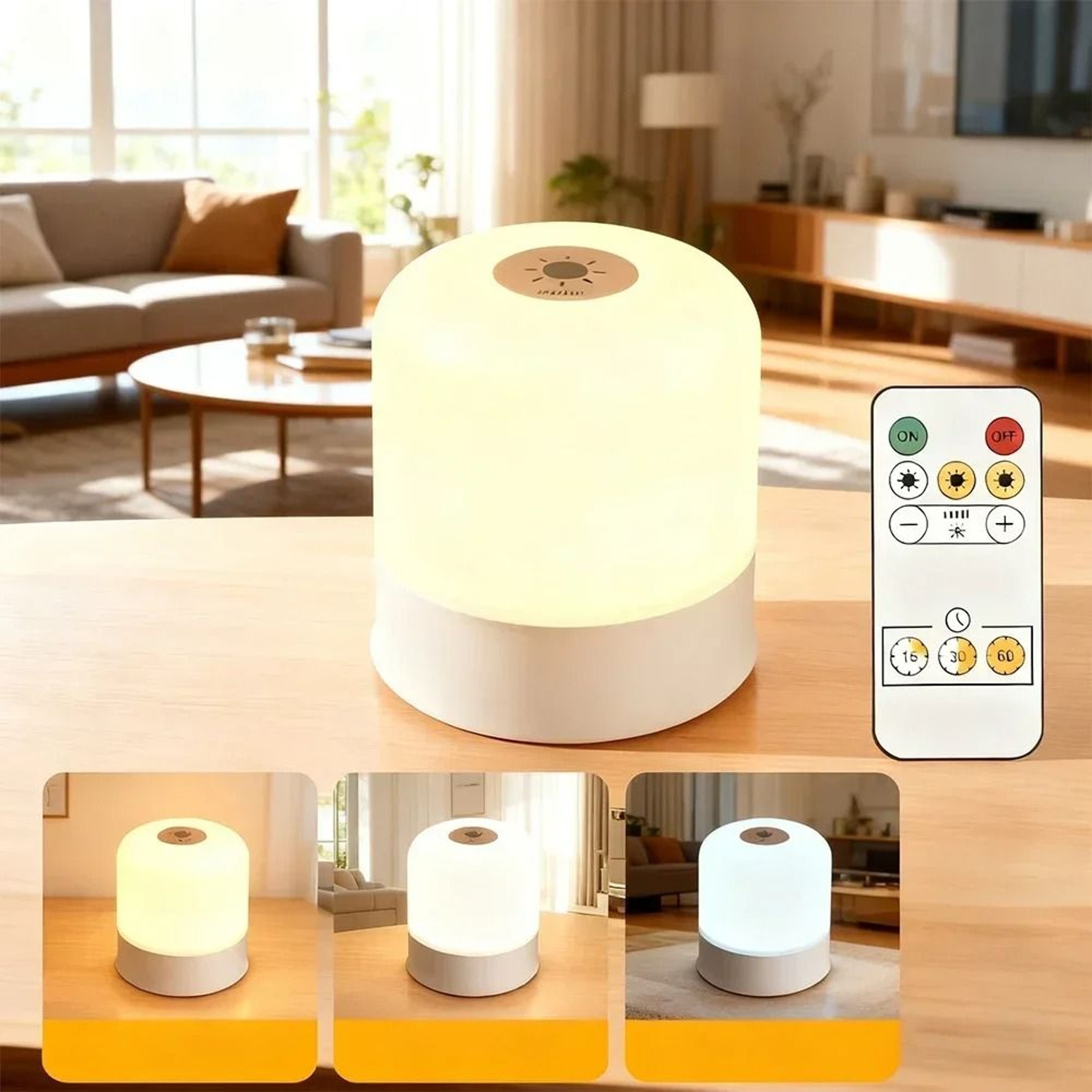 Rechargeable RGB Touch Desk Lamp With Dimmable Bedside Reading Light Modes 7