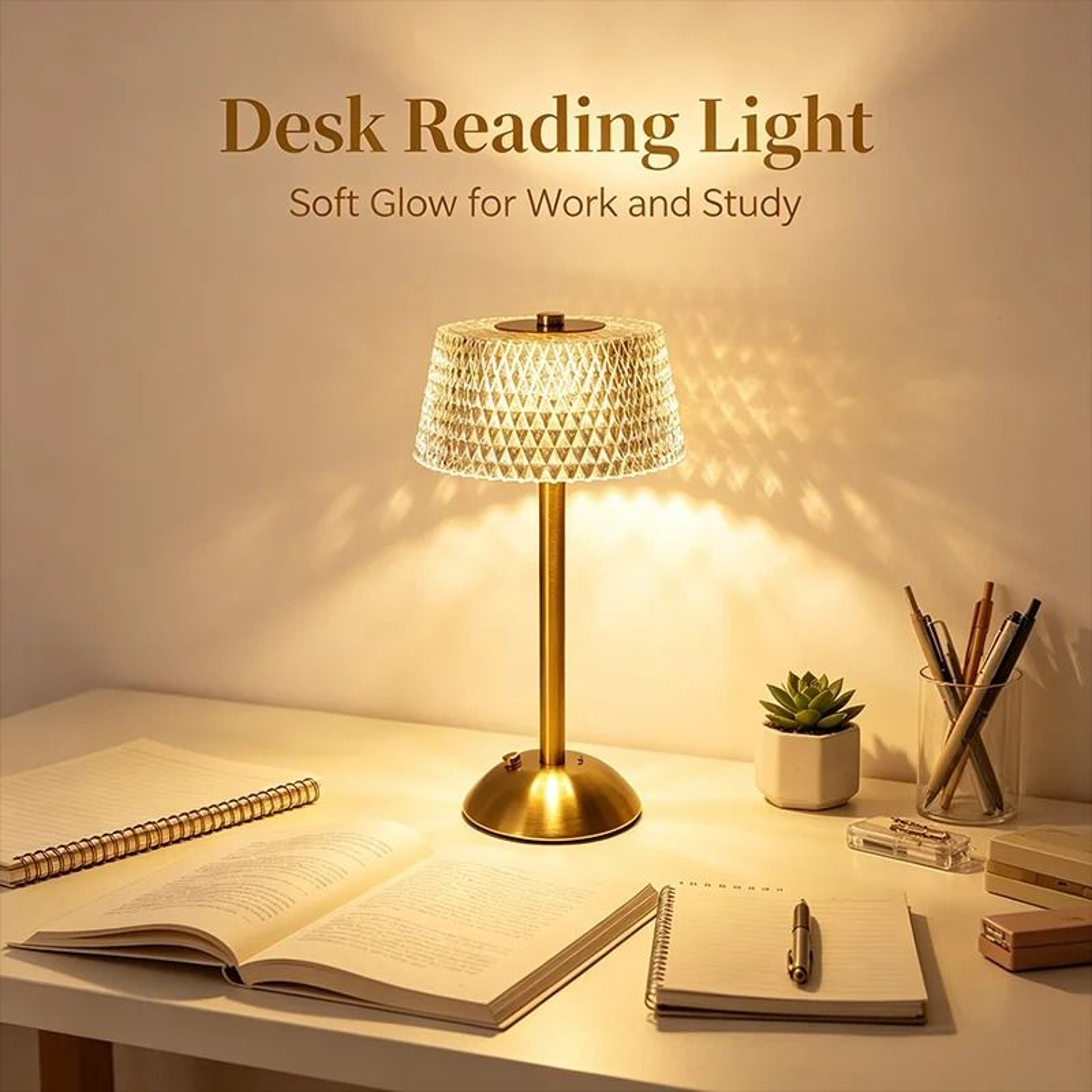 Rechargeable Glass Touch Table Lamp For Warm Bedside Ambient Lighting Decor 4