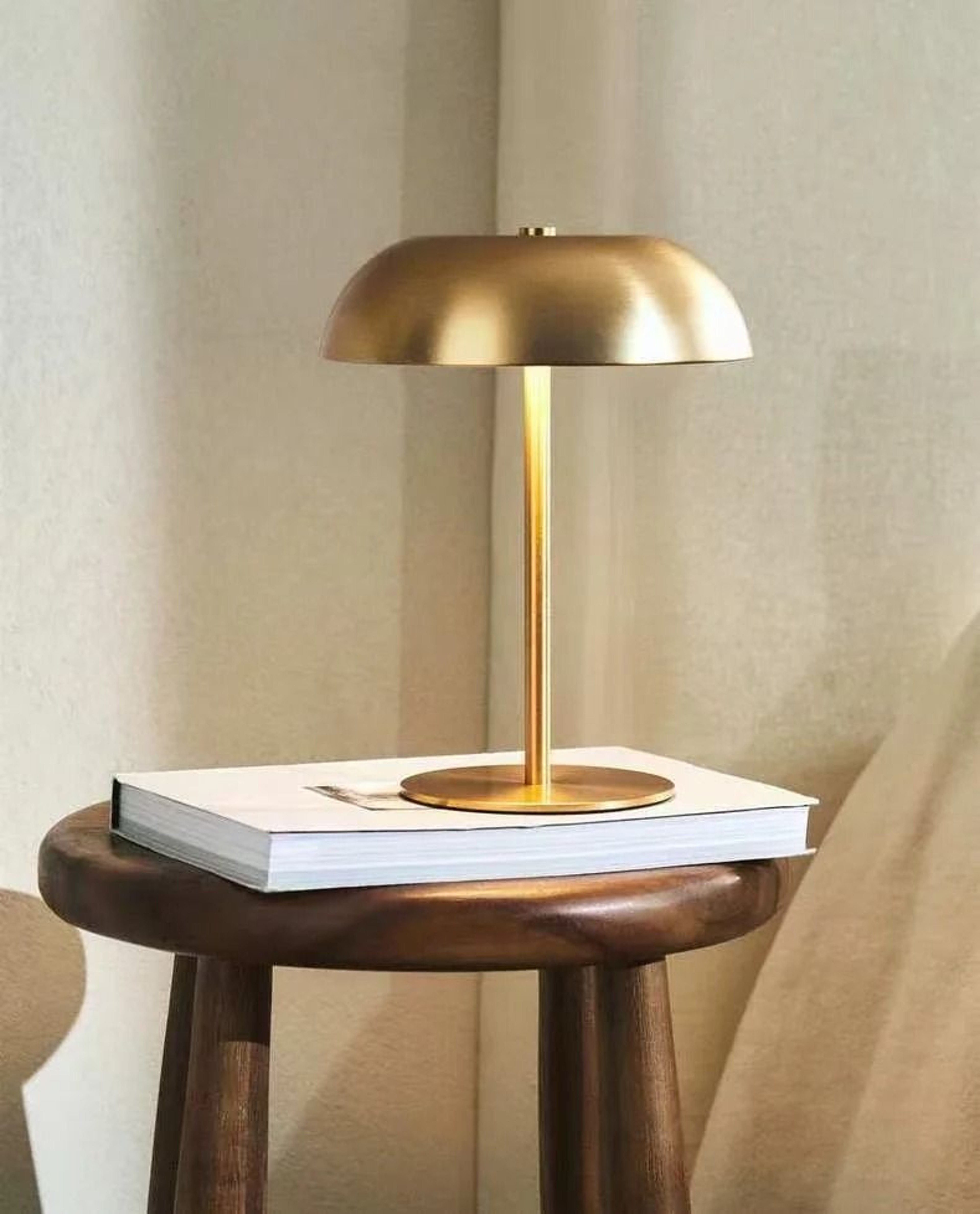 Rechargeable Mushroom Touch Table Lamp With Three Color Dimmable Bedside Lighting 10
