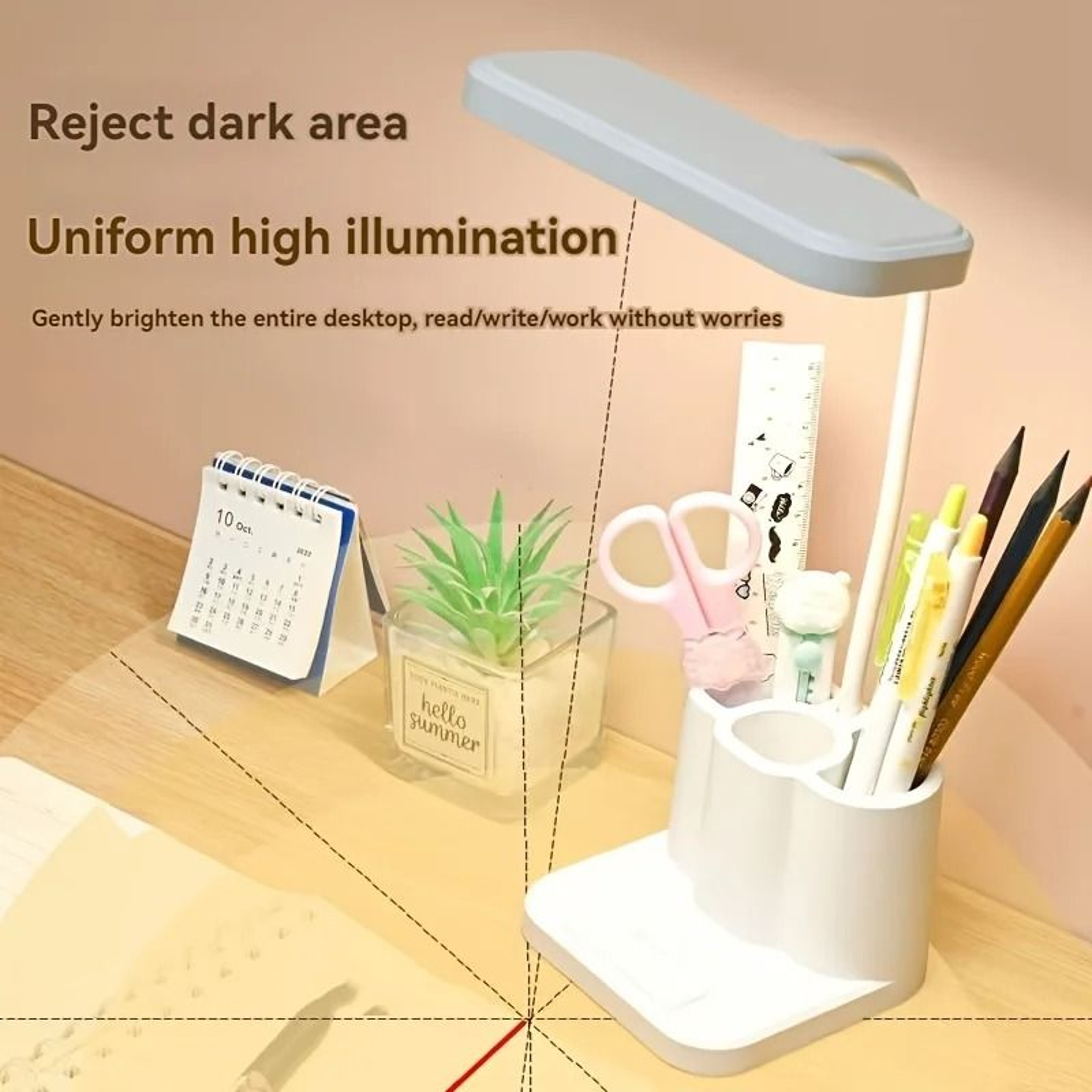 Rechargeable Touch Desk Lamp With Three Level Dimming For Comfortable Study 4