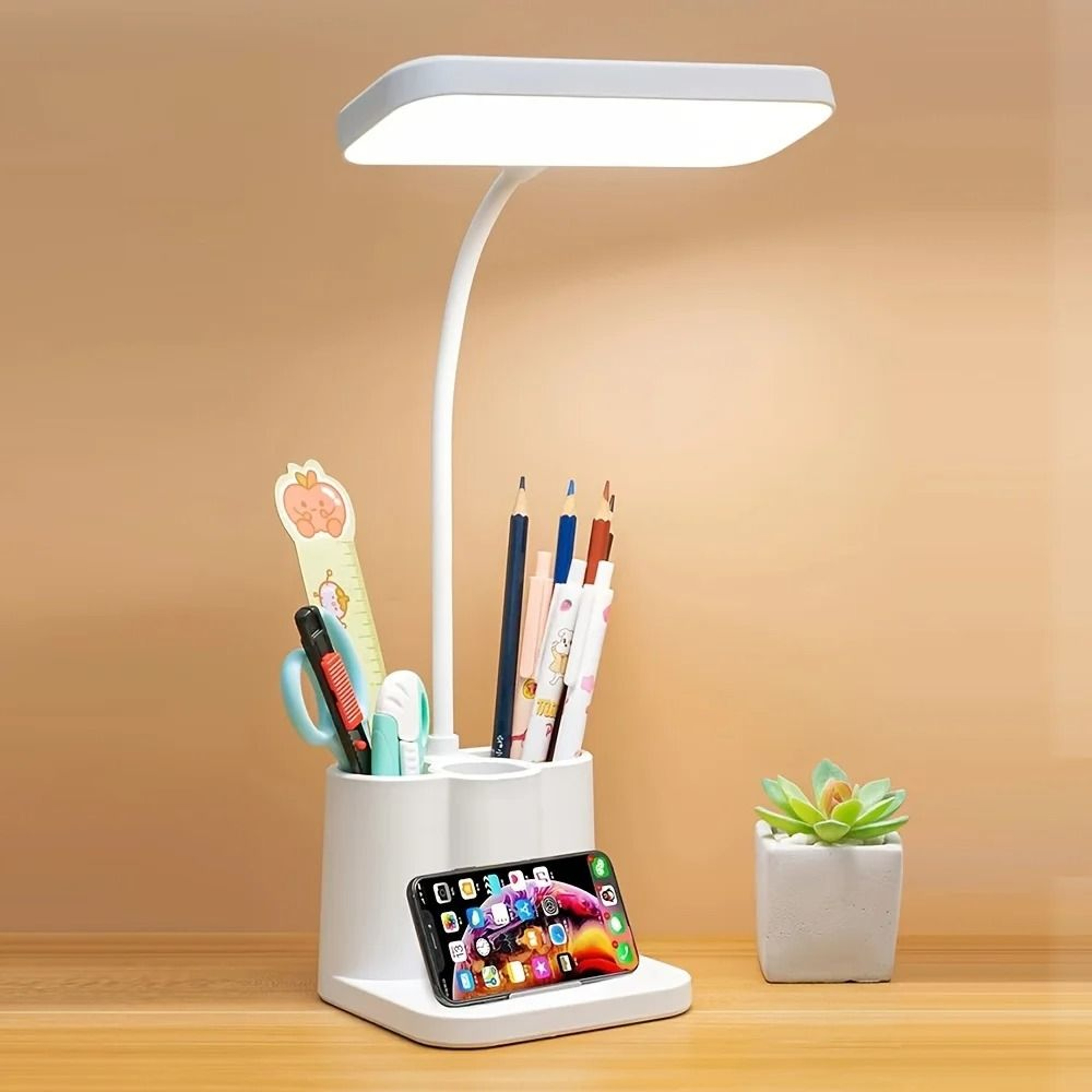 Rechargeable Touch Desk Lamp With Three Level Dimming For Comfortable Study 0