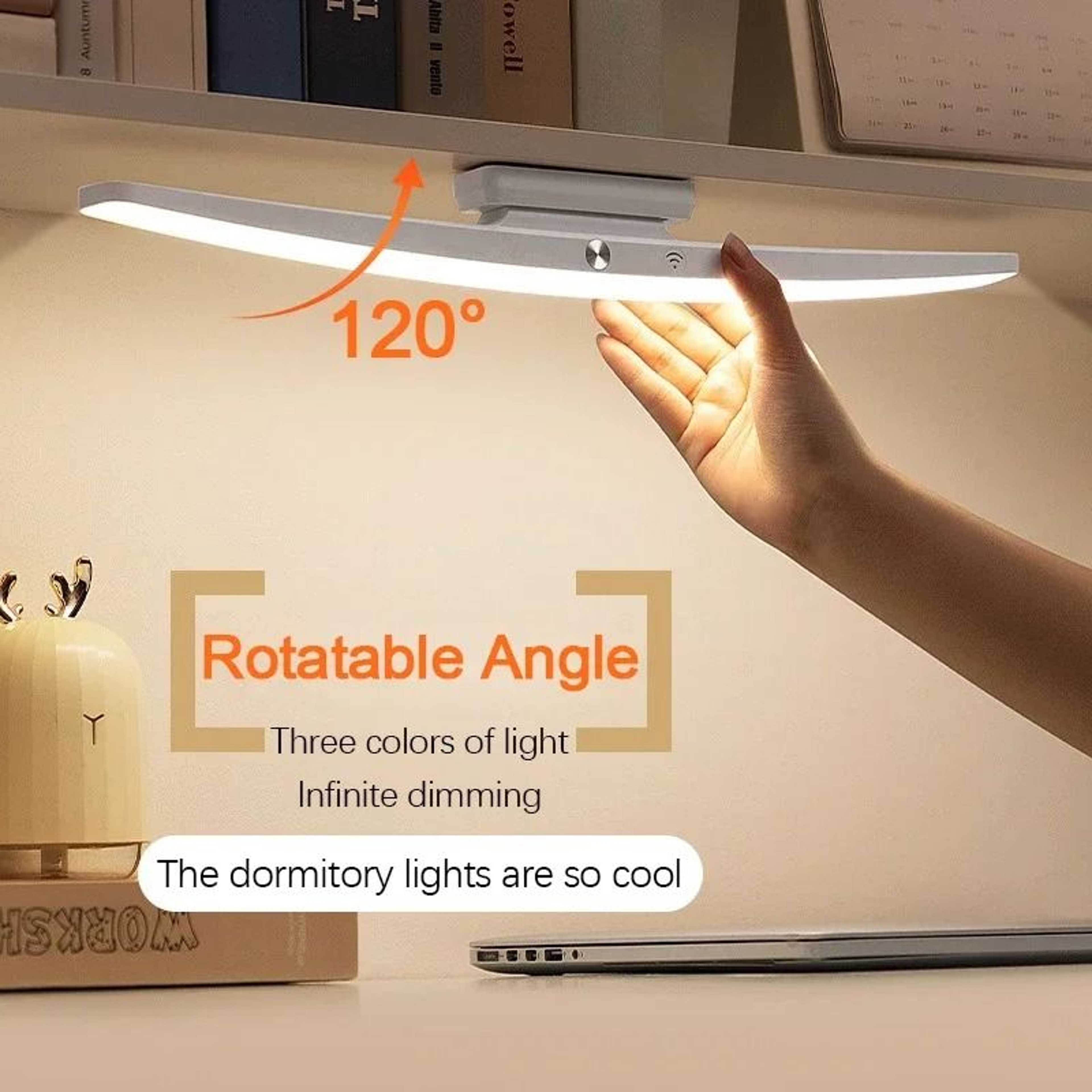 Rechargeable Magnetic Touch Desk Lamp With Stepless Dimming For Flexible Lighting 7
